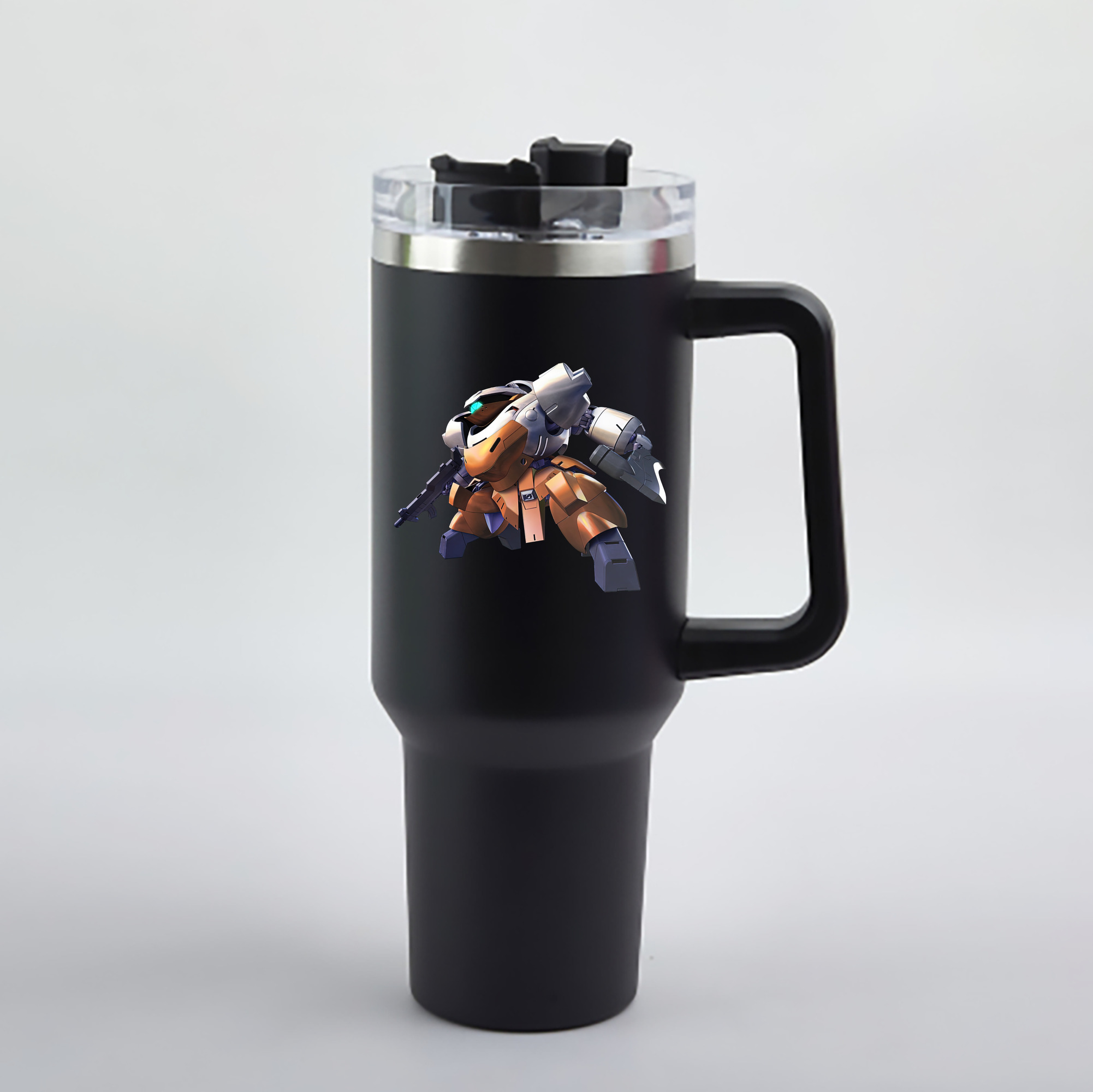 （画像用） 機動戦士ガンダム Mobile Suit Gundam 1200mL車用タンブラー - クリスタルステッカー（プラスチックストロー付き）