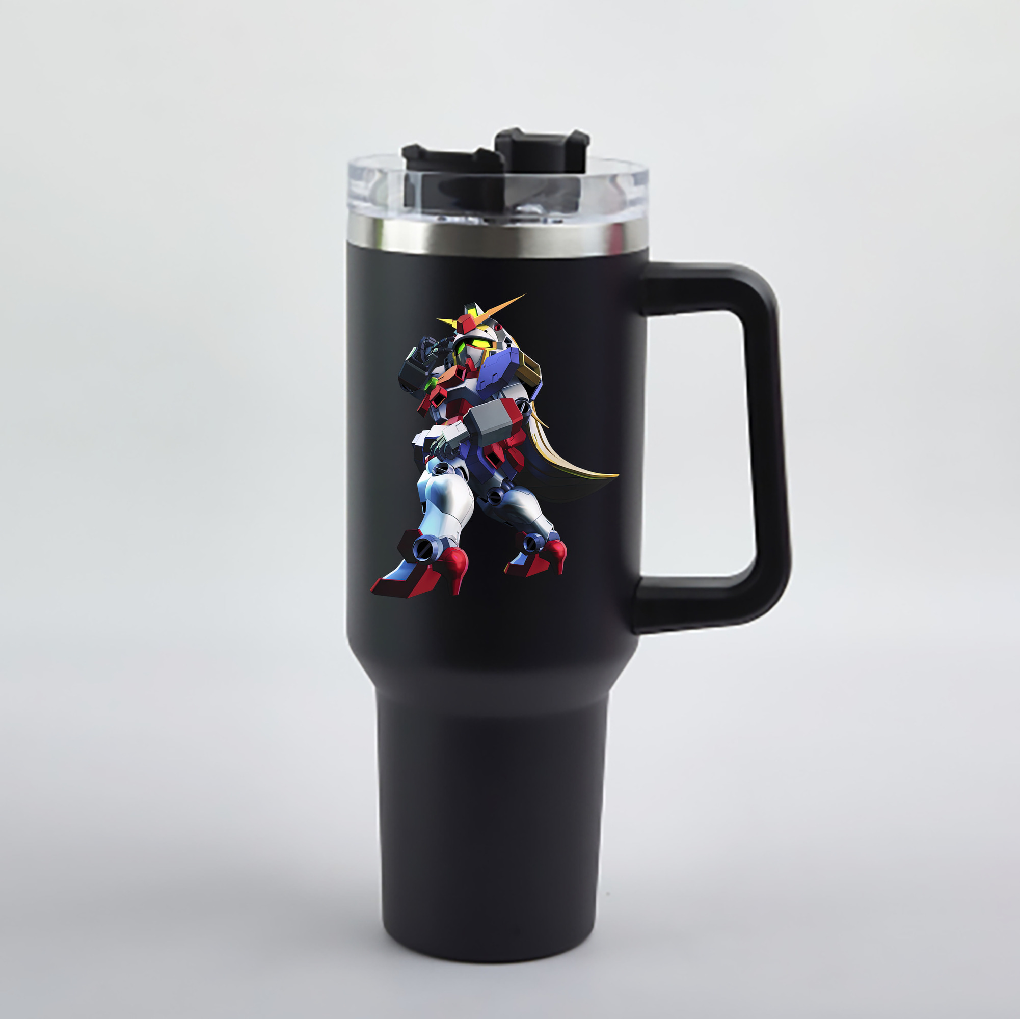 （画像用） 機動戦士ガンダム Mobile Suit Gundam 1200mL車用タンブラー - クリスタルステッカー（プラスチックストロー付き）