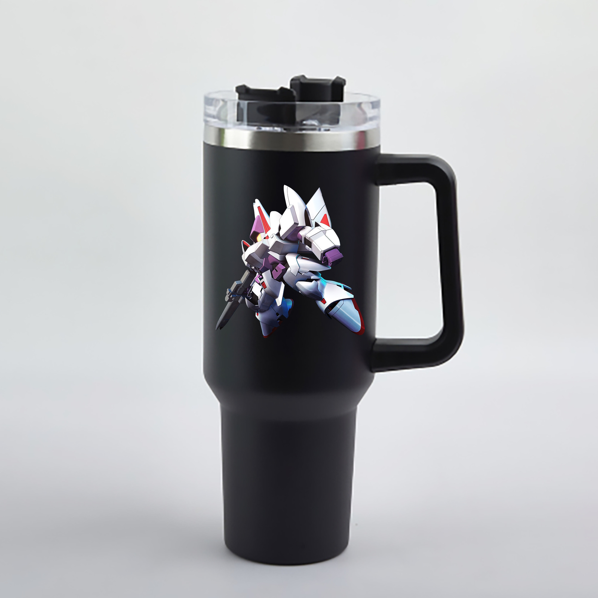 （画像用） 機動戦士ガンダム Mobile Suit Gundam 1200mL車用タンブラー - クリスタルステッカー（プラスチックストロー付き）
