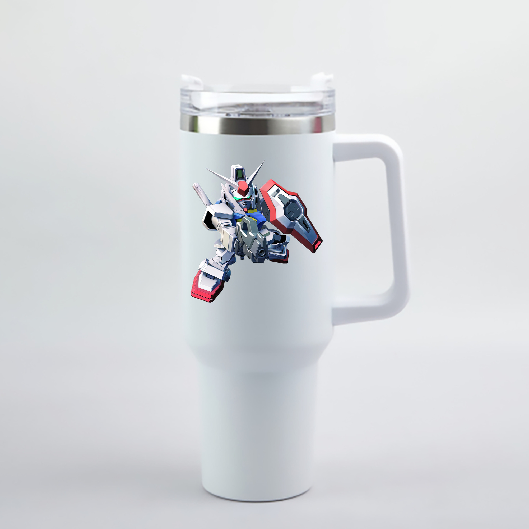 （画像用） 機動戦士ガンダム Mobile Suit Gundam 1200mL車用タンブラー - クリスタルステッカー（プラスチックストロー付き）