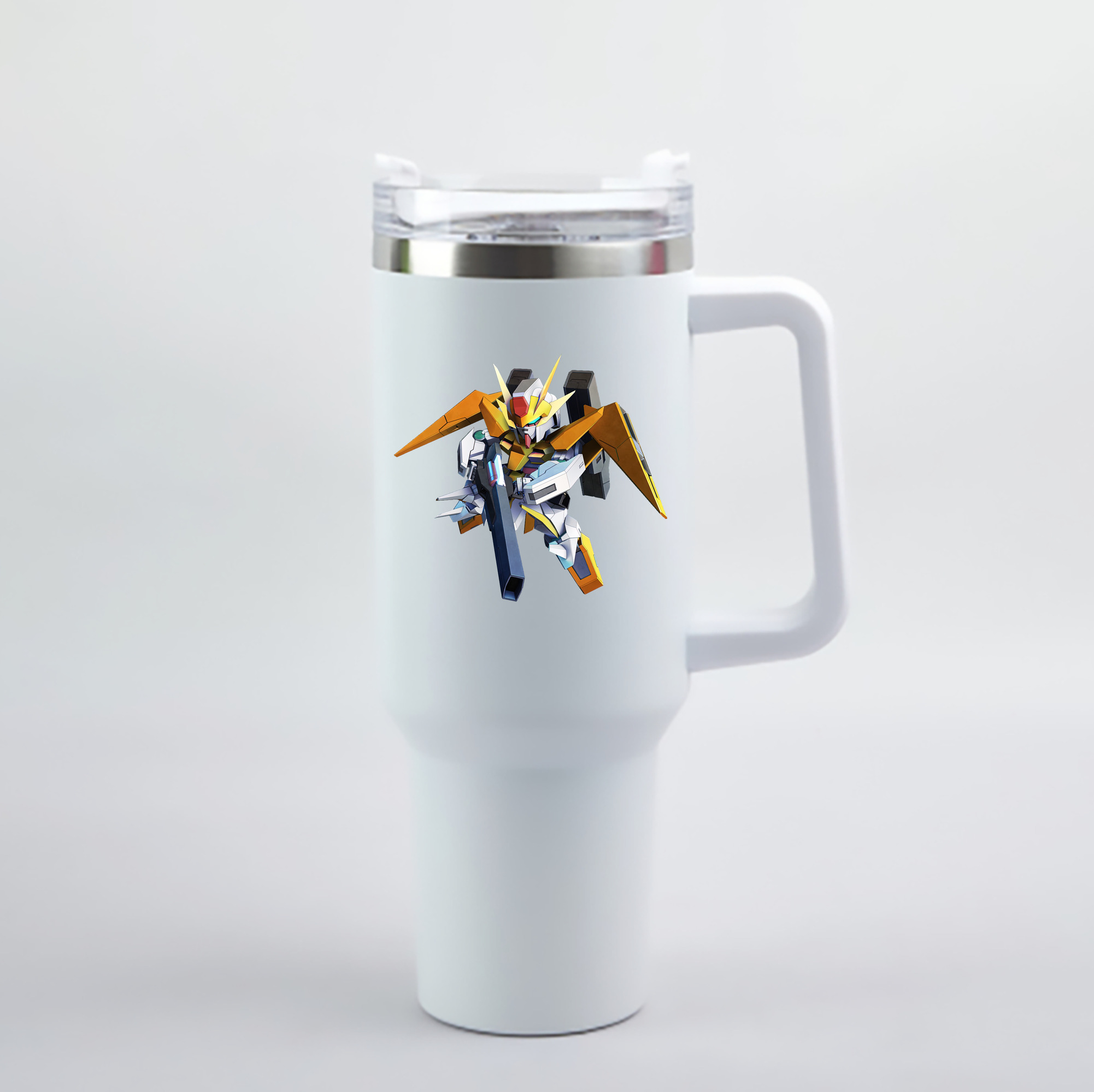 （画像用） 機動戦士ガンダム Mobile Suit Gundam 1200mL車用タンブラー - クリスタルステッカー（プラスチックストロー付き）