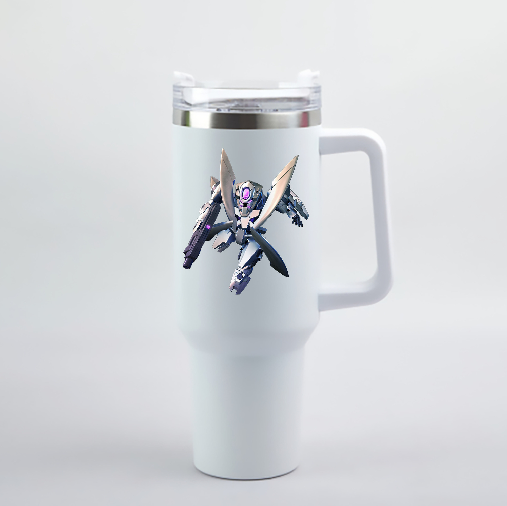 （画像用） 機動戦士ガンダム Mobile Suit Gundam 1200mL車用タンブラー - クリスタルステッカー（プラスチックストロー付き）