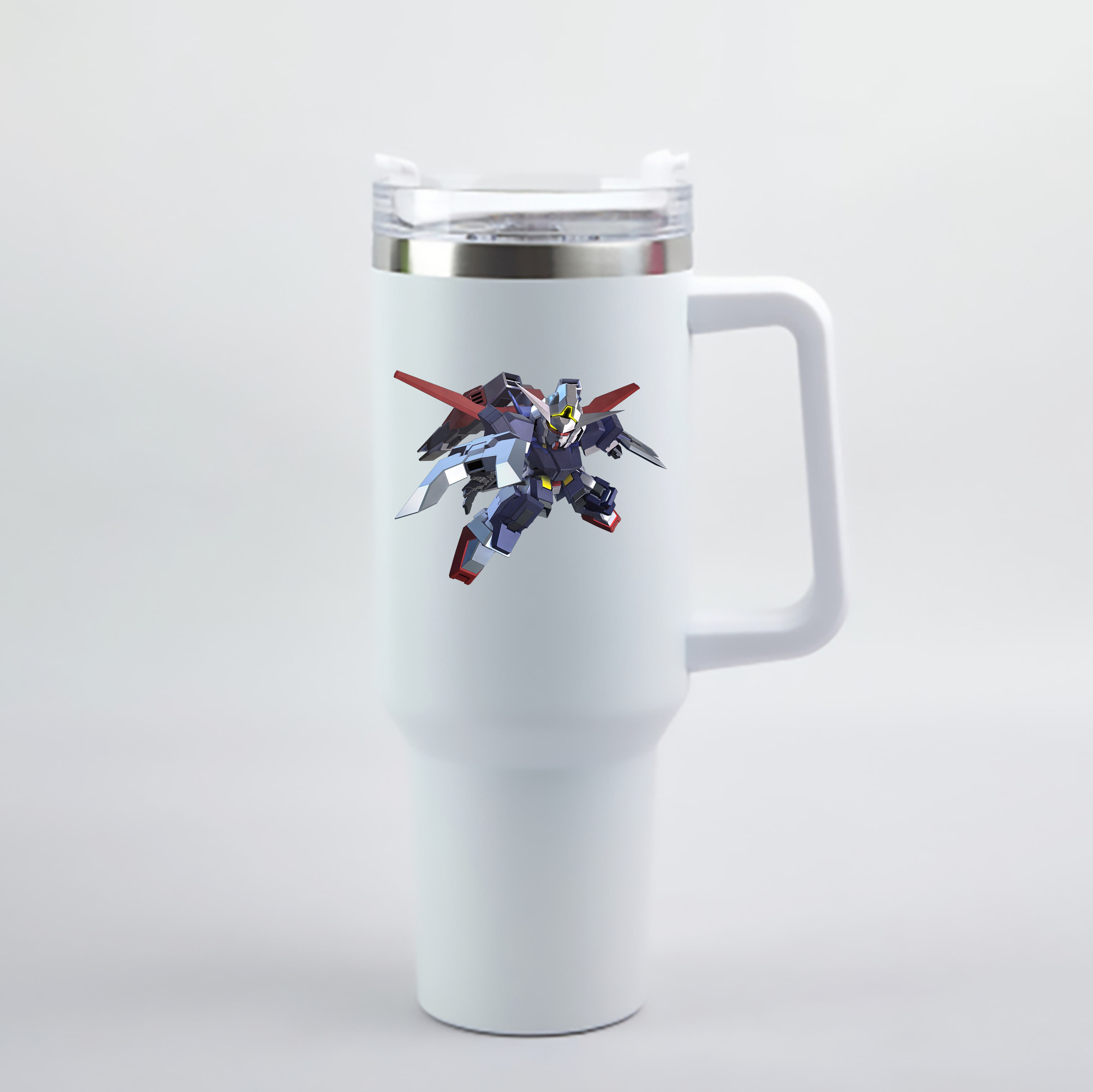 （画像用） 機動戦士ガンダム Mobile Suit Gundam 1200mL車用タンブラー - クリスタルステッカー（プラスチックストロー付き）