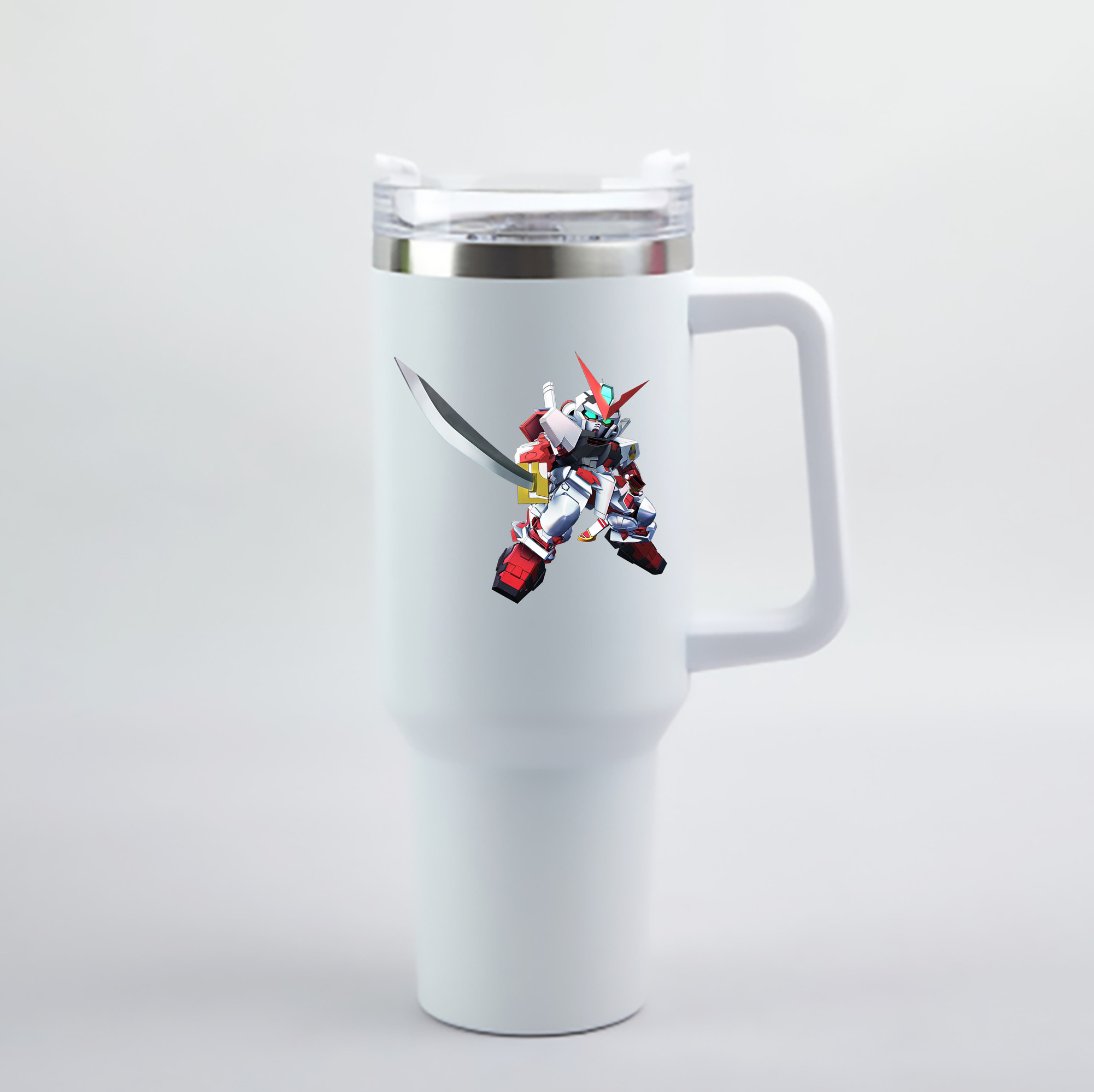 （画像用） 機動戦士ガンダム Mobile Suit Gundam 1200mL車用タンブラー - クリスタルステッカー（プラスチックストロー付き）
