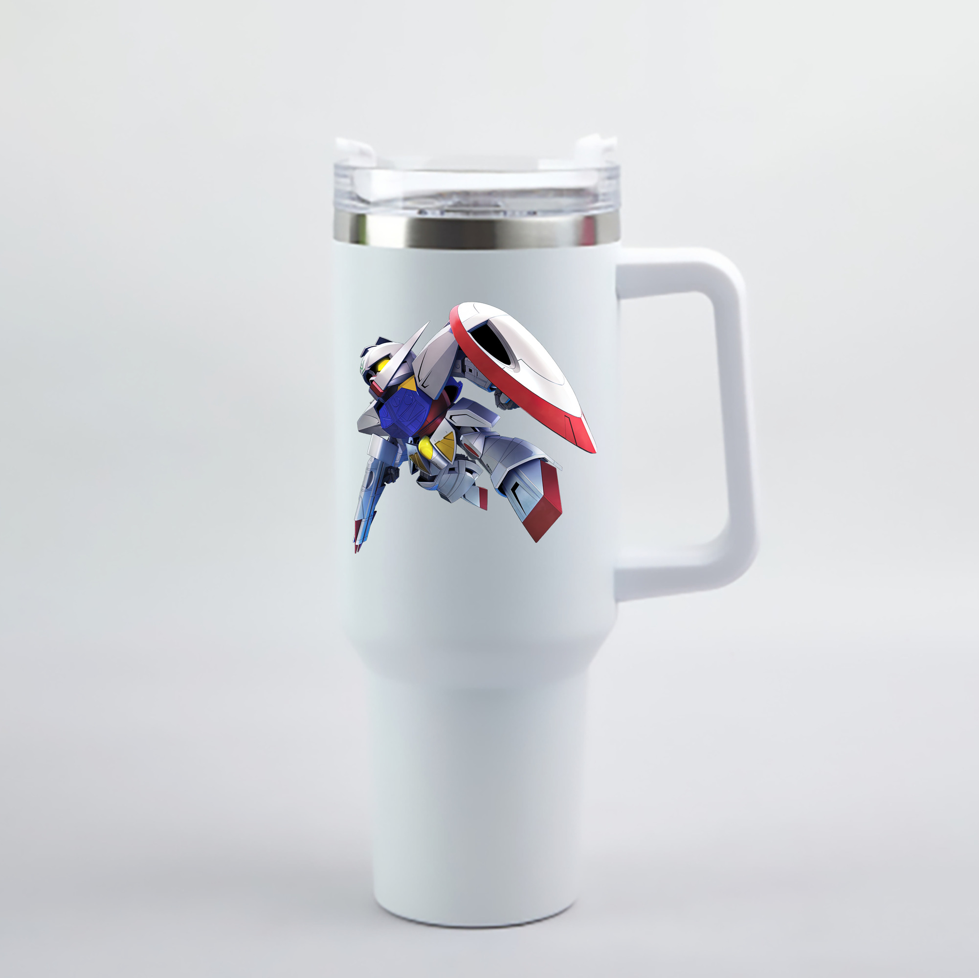 （画像用） 機動戦士ガンダム Mobile Suit Gundam 1200mL車用タンブラー - クリスタルステッカー（プラスチックストロー付き）