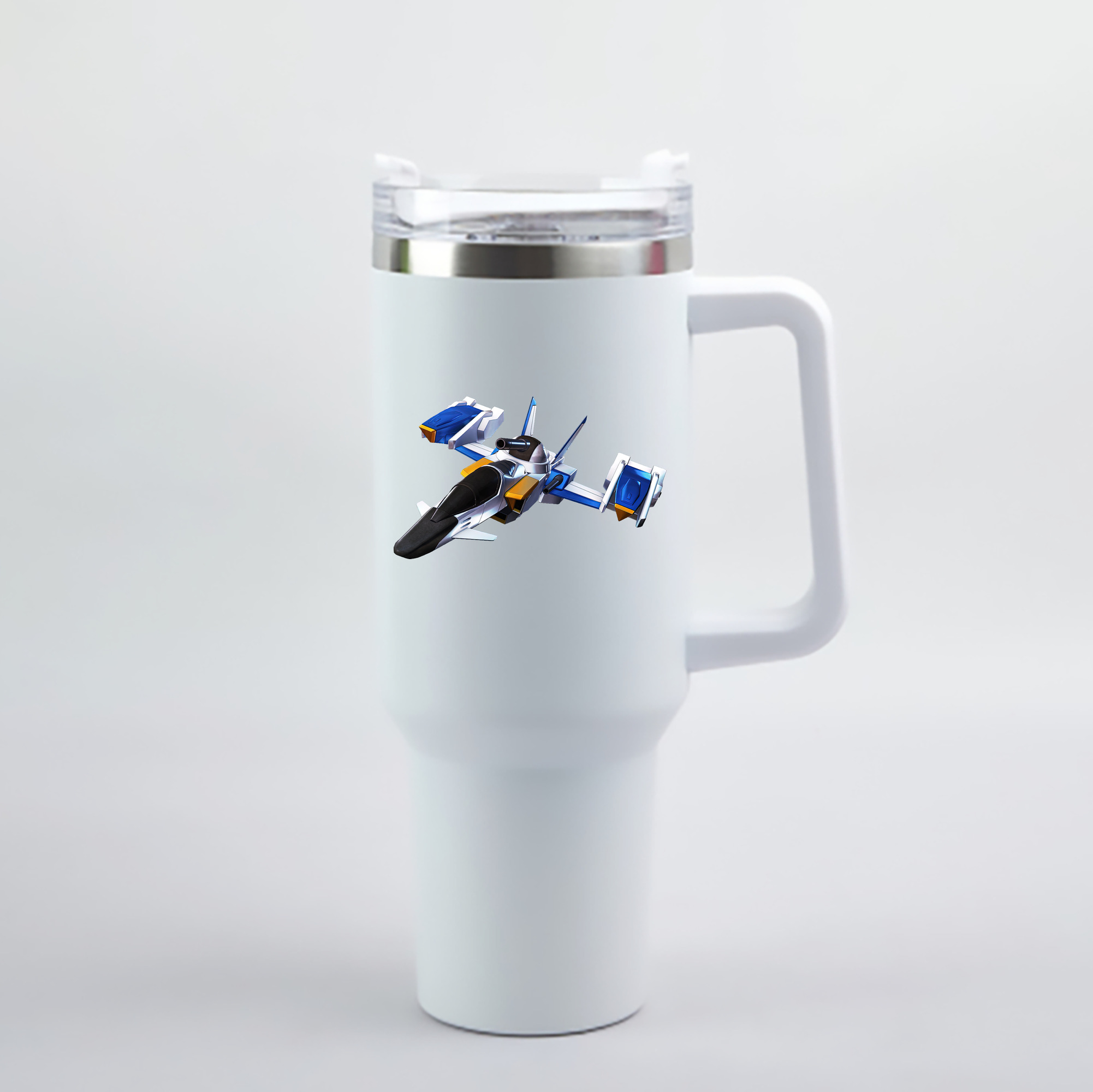 （画像用） 機動戦士ガンダム Mobile Suit Gundam 1200mL車用タンブラー - クリスタルステッカー（プラスチックストロー付き）