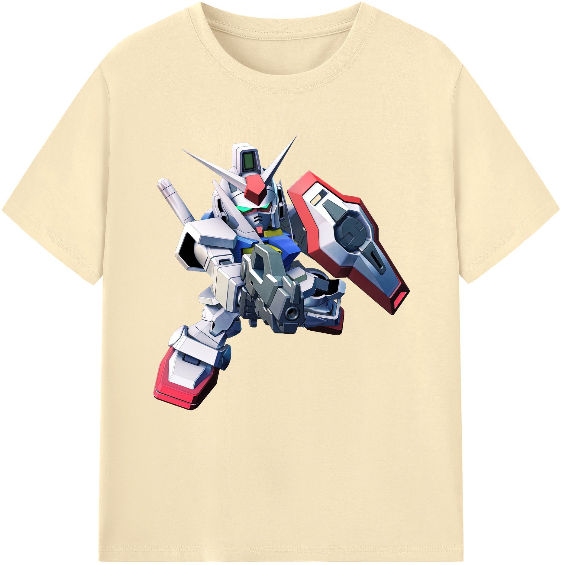 （画像用） 機動戦士ガンダム Mobile Suit Gundam 綿100％半袖Tシャツ（フロントプリント）