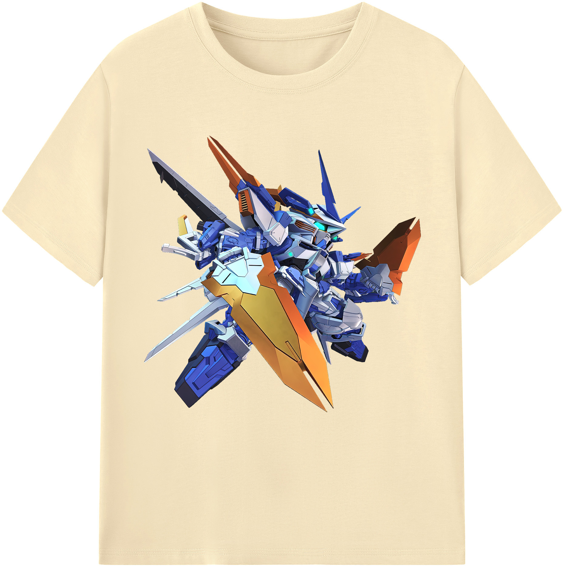 （画像用） 機動戦士ガンダム Mobile Suit Gundam 綿100％半袖Tシャツ（フロントプリント）