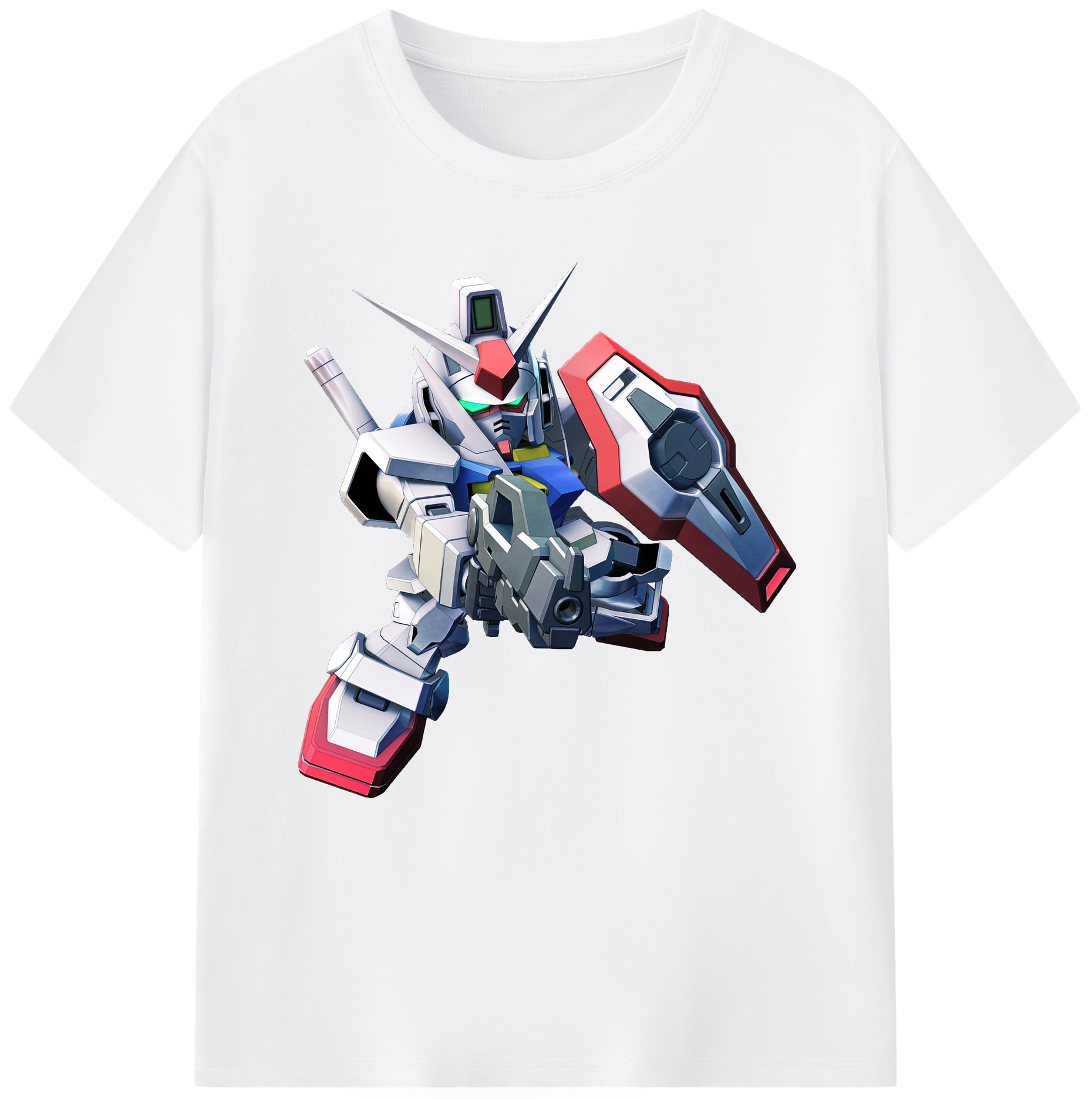 （画像用） 機動戦士ガンダム Mobile Suit Gundam 綿100％半袖Tシャツ（フロントプリント）