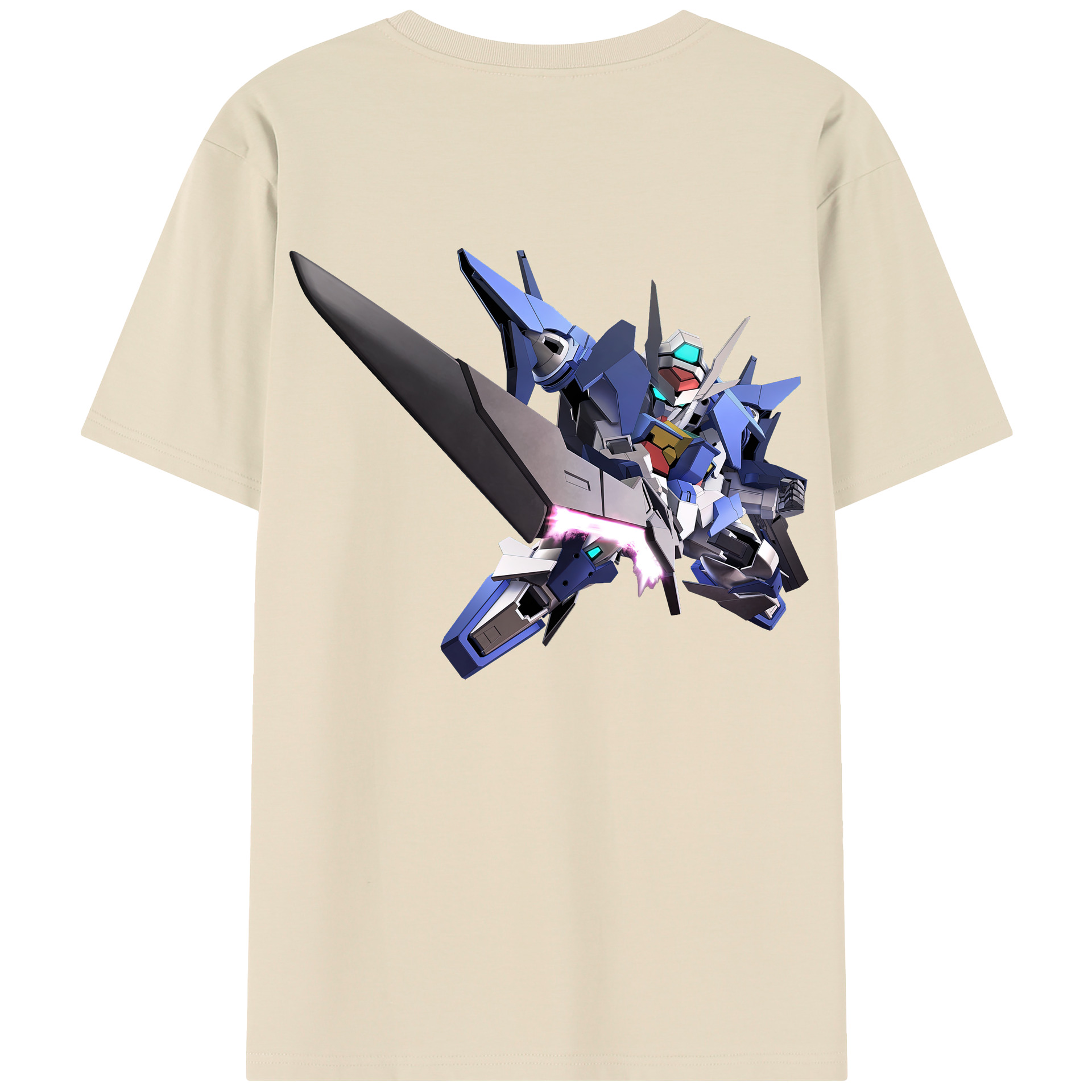 （画像用） 機動戦士ガンダム Mobile Suit Gundam 綿100％半袖Tシャツ（背面プリント）