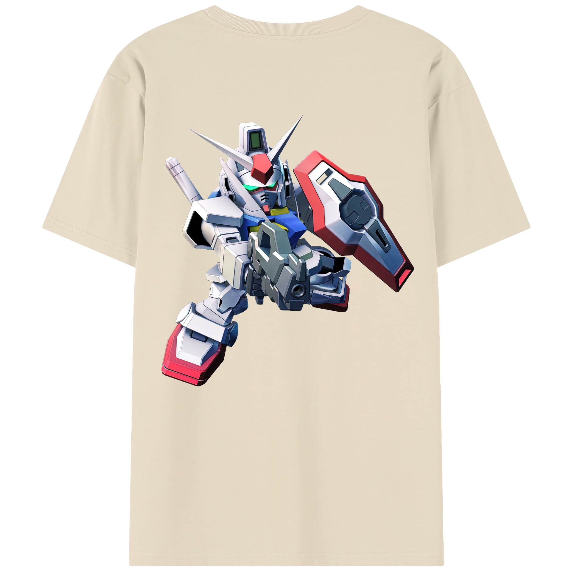 （画像用） 機動戦士ガンダム Mobile Suit Gundam 綿100％半袖Tシャツ（背面プリント）