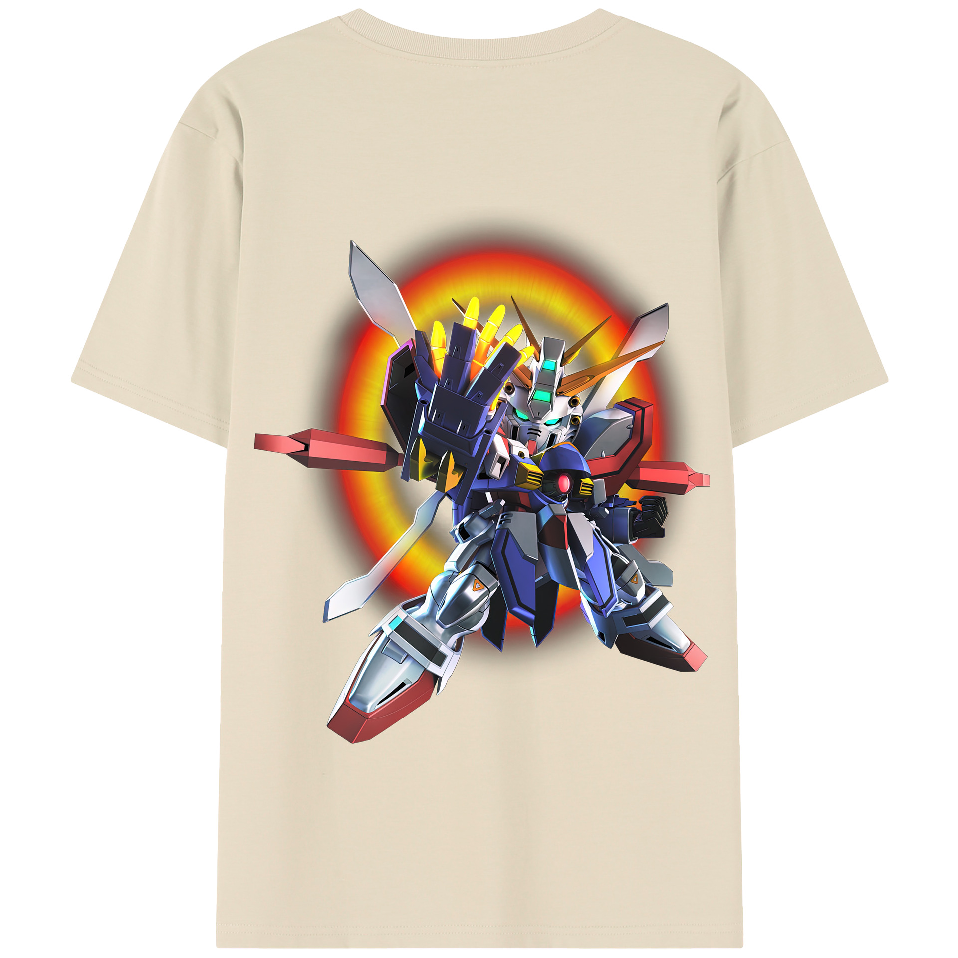 （画像用） 機動戦士ガンダム Mobile Suit Gundam 綿100％半袖Tシャツ（背面プリント）