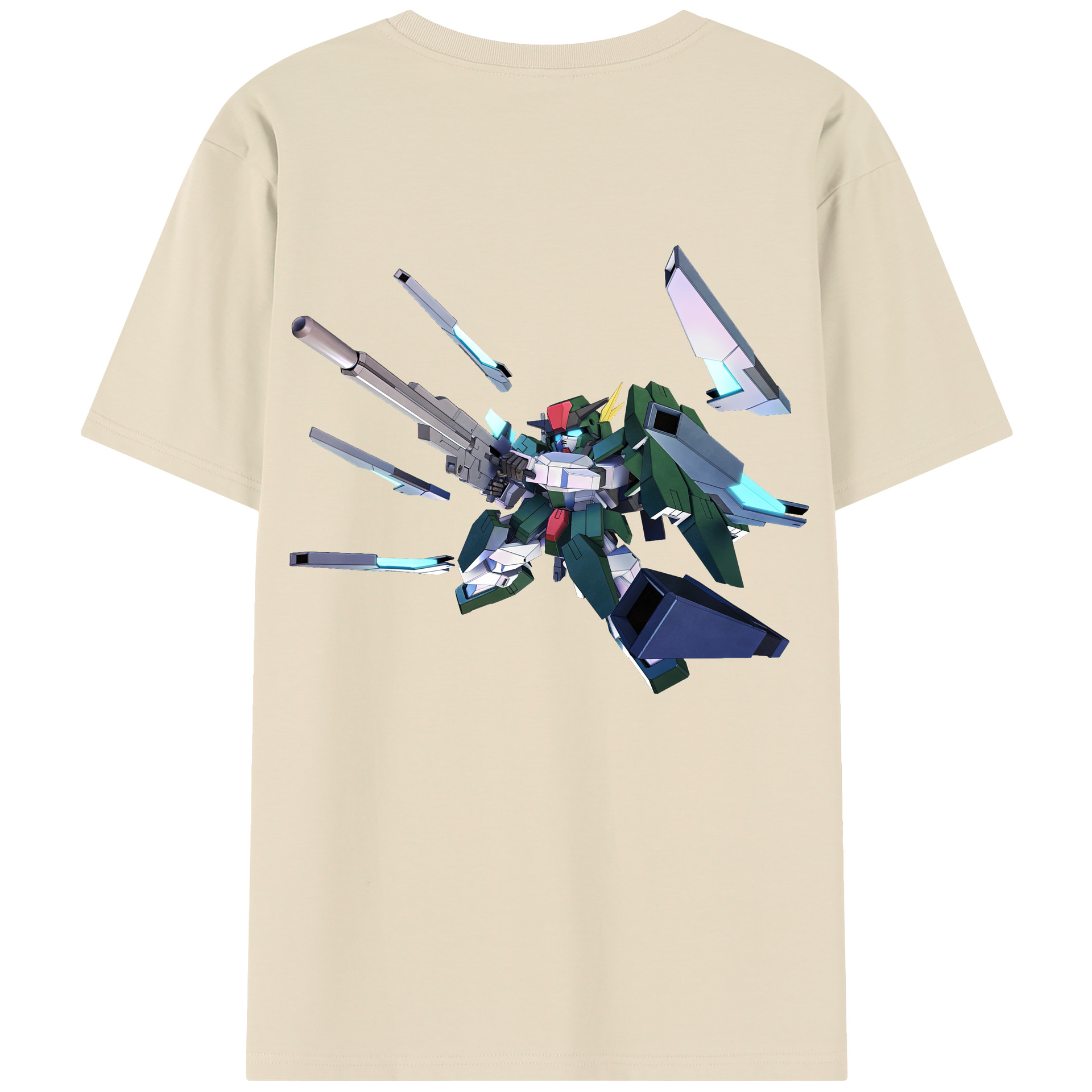 （画像用） 機動戦士ガンダム Mobile Suit Gundam 綿100％半袖Tシャツ（背面プリント）
