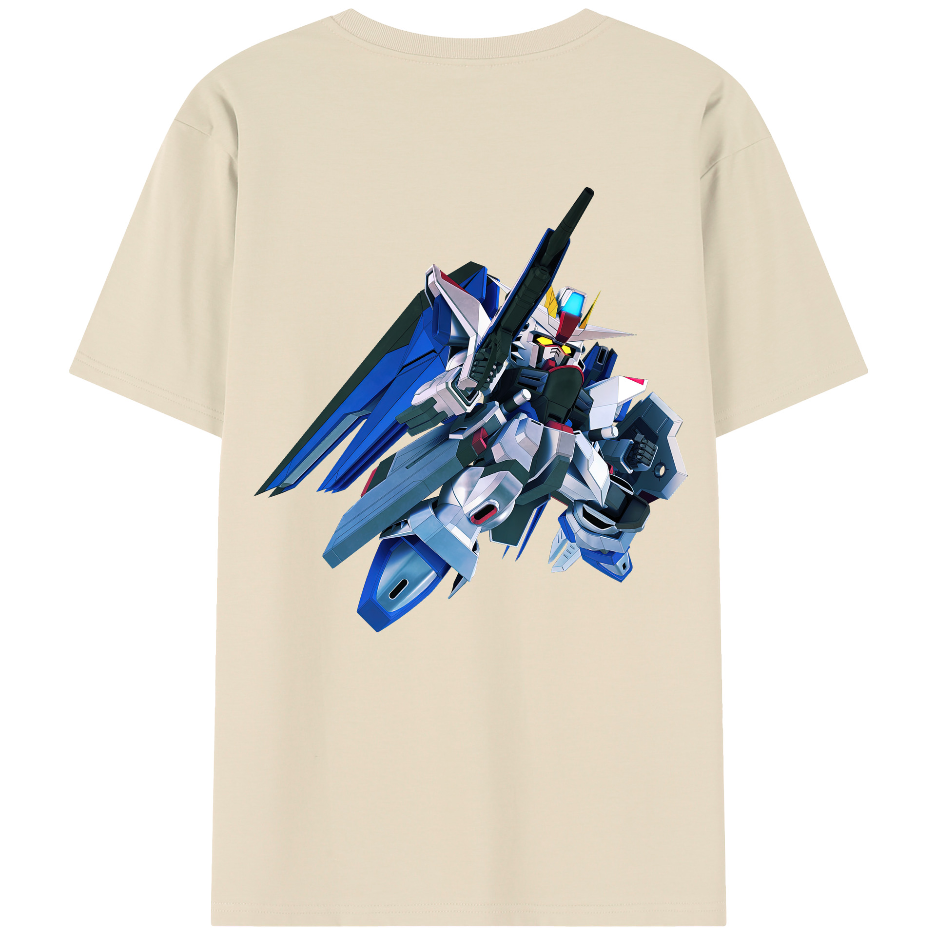 （画像用） 機動戦士ガンダム Mobile Suit Gundam 綿100％半袖Tシャツ（背面プリント）