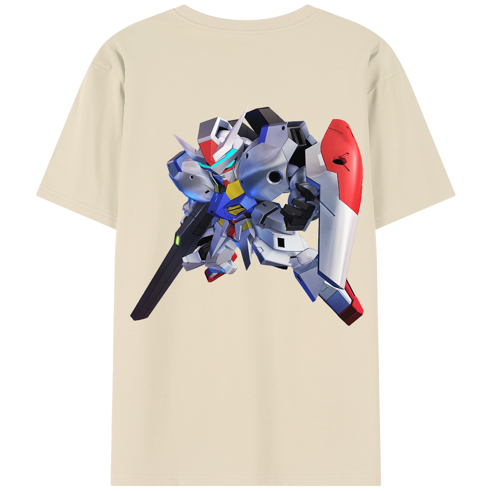 （画像用） 機動戦士ガンダム Mobile Suit Gundam 綿100％半袖Tシャツ（背面プリント）