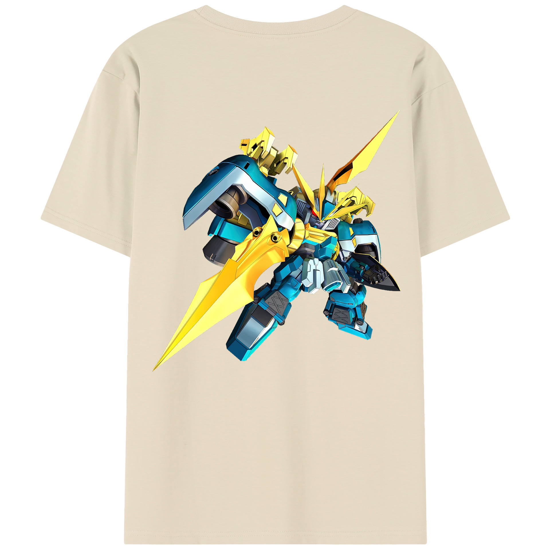 （画像用） 機動戦士ガンダム Mobile Suit Gundam 綿100％半袖Tシャツ（背面プリント）
