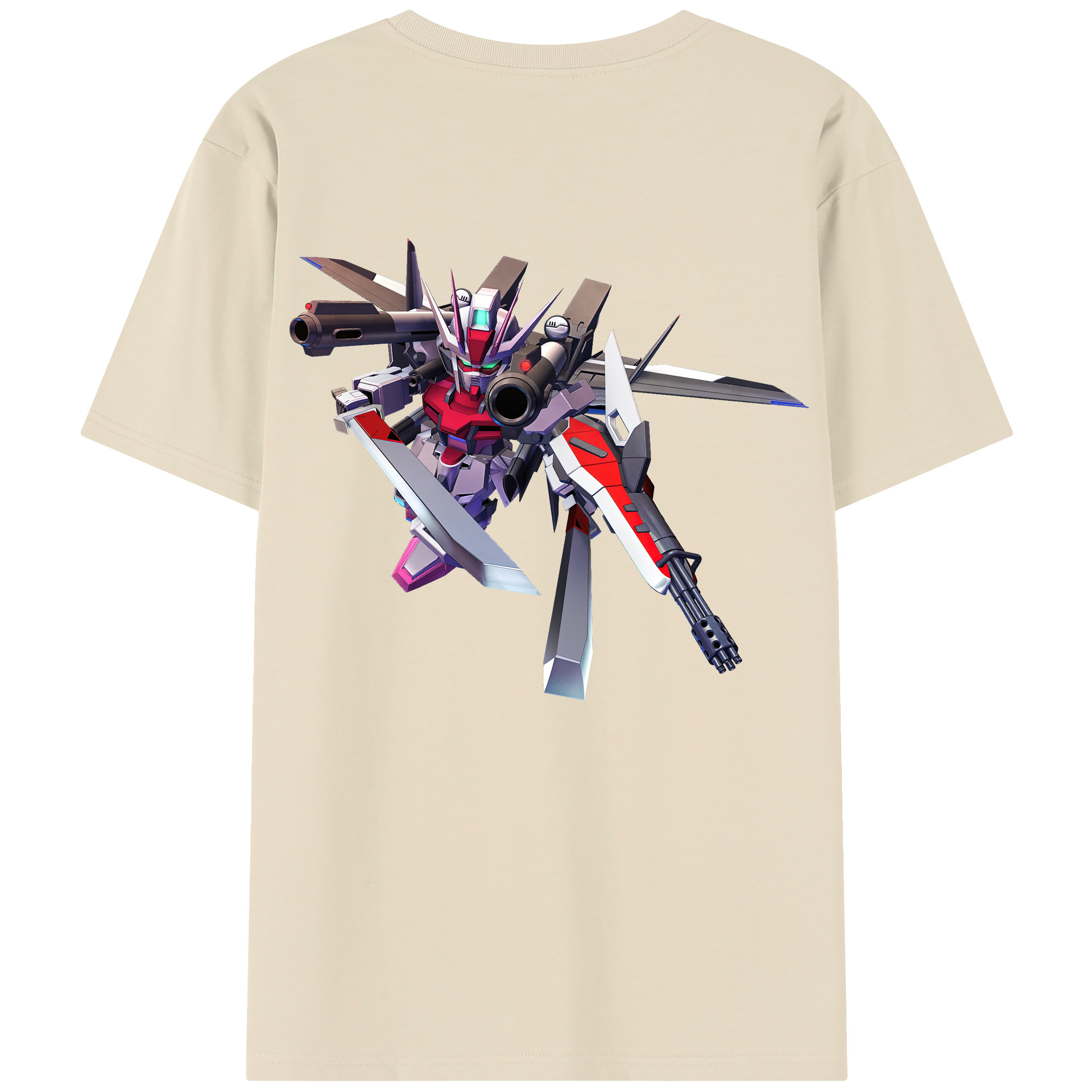 （画像用） 機動戦士ガンダム Mobile Suit Gundam 綿100％半袖Tシャツ（背面プリント）