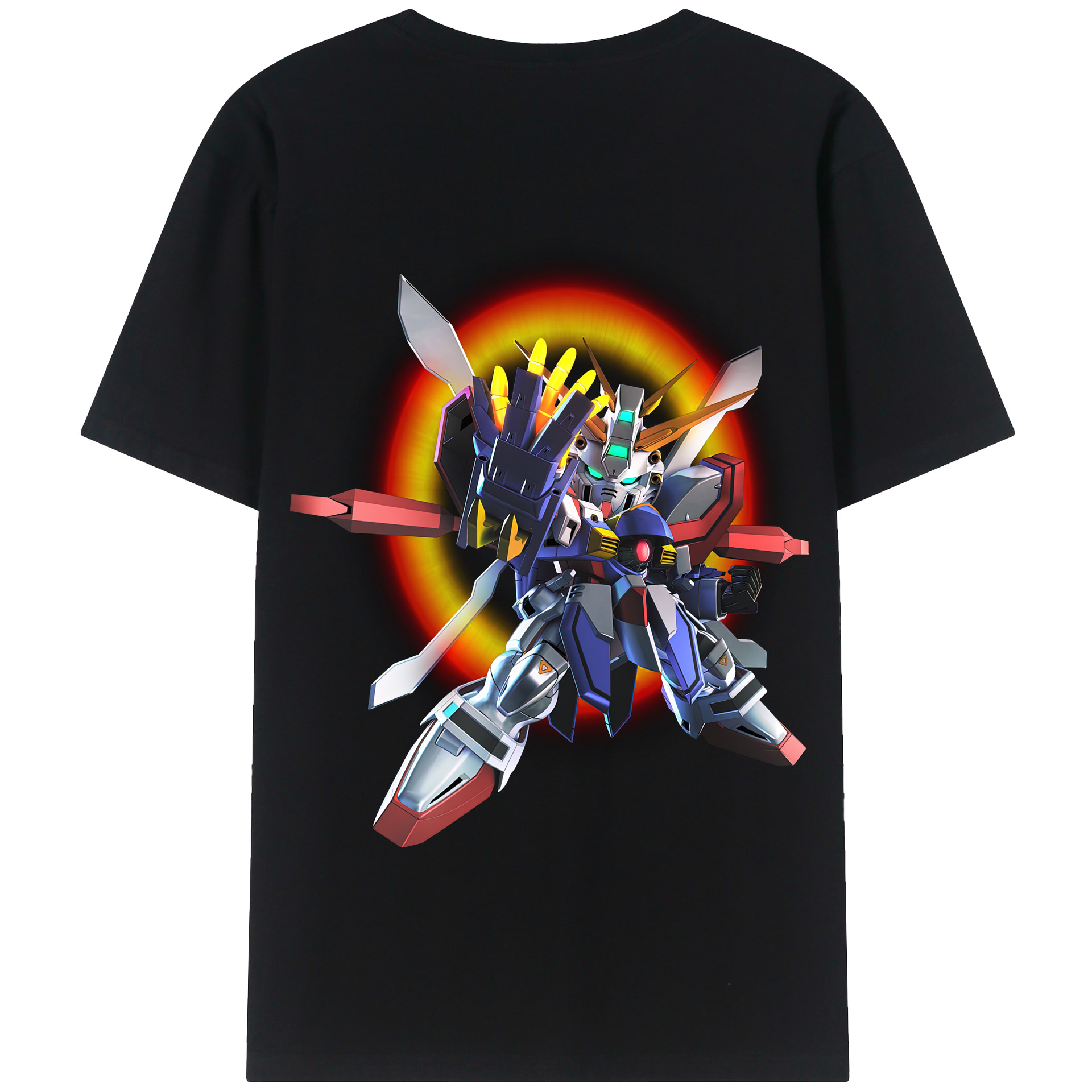 （画像用） 機動戦士ガンダム Mobile Suit Gundam 綿100％半袖Tシャツ（背面プリント）