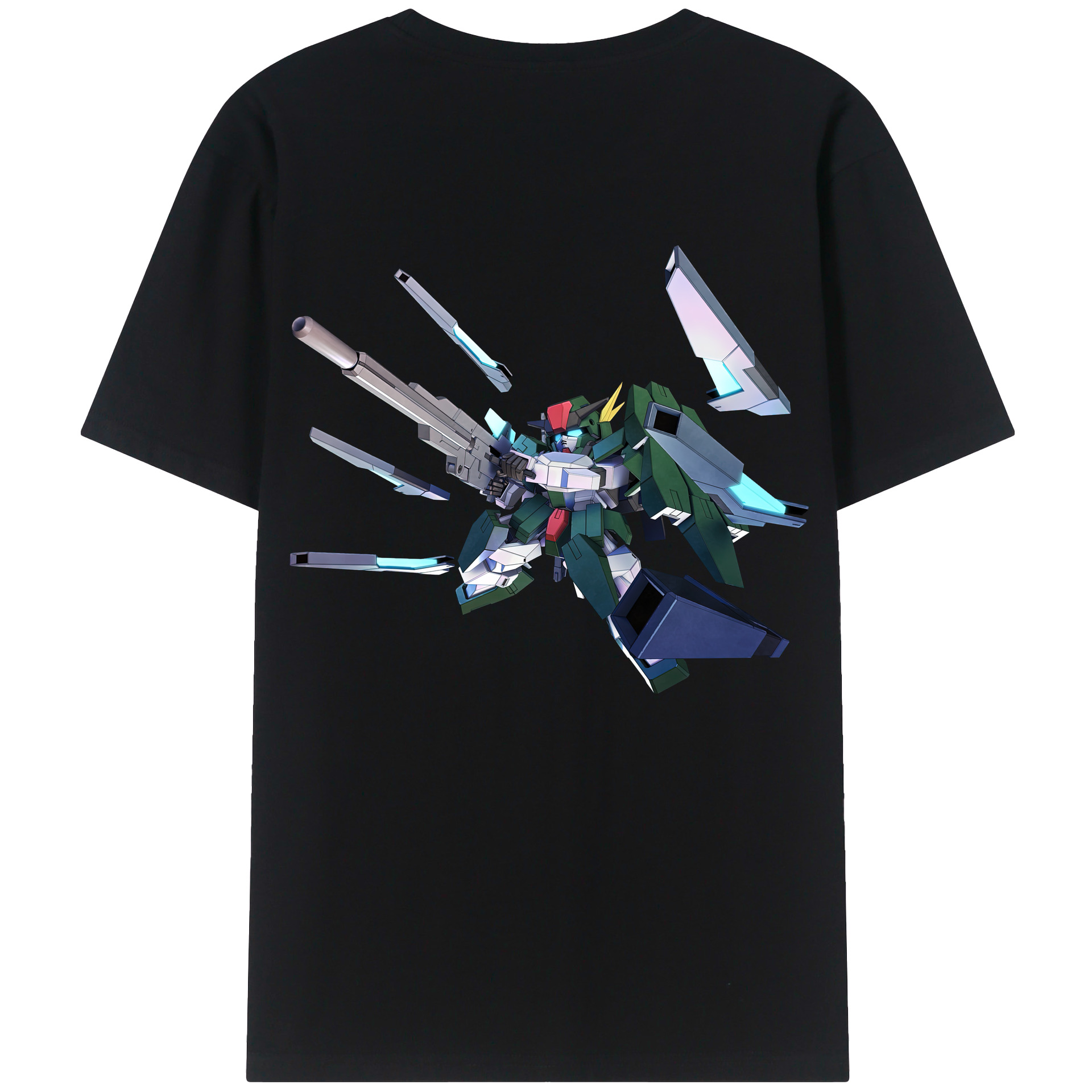 （画像用） 機動戦士ガンダム Mobile Suit Gundam 綿100％半袖Tシャツ（背面プリント）
