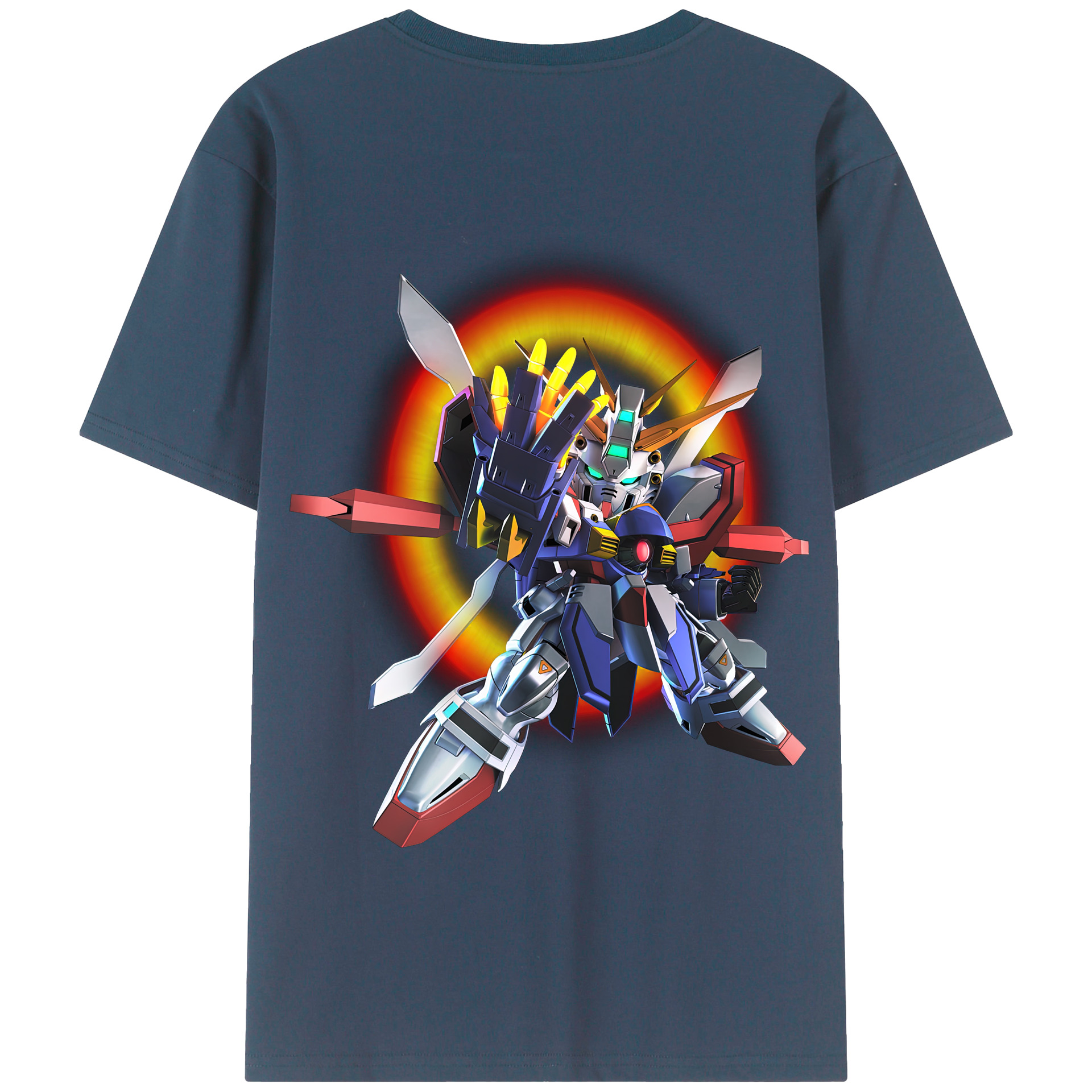 （画像用） 機動戦士ガンダム Mobile Suit Gundam 綿100％半袖Tシャツ（背面プリント）