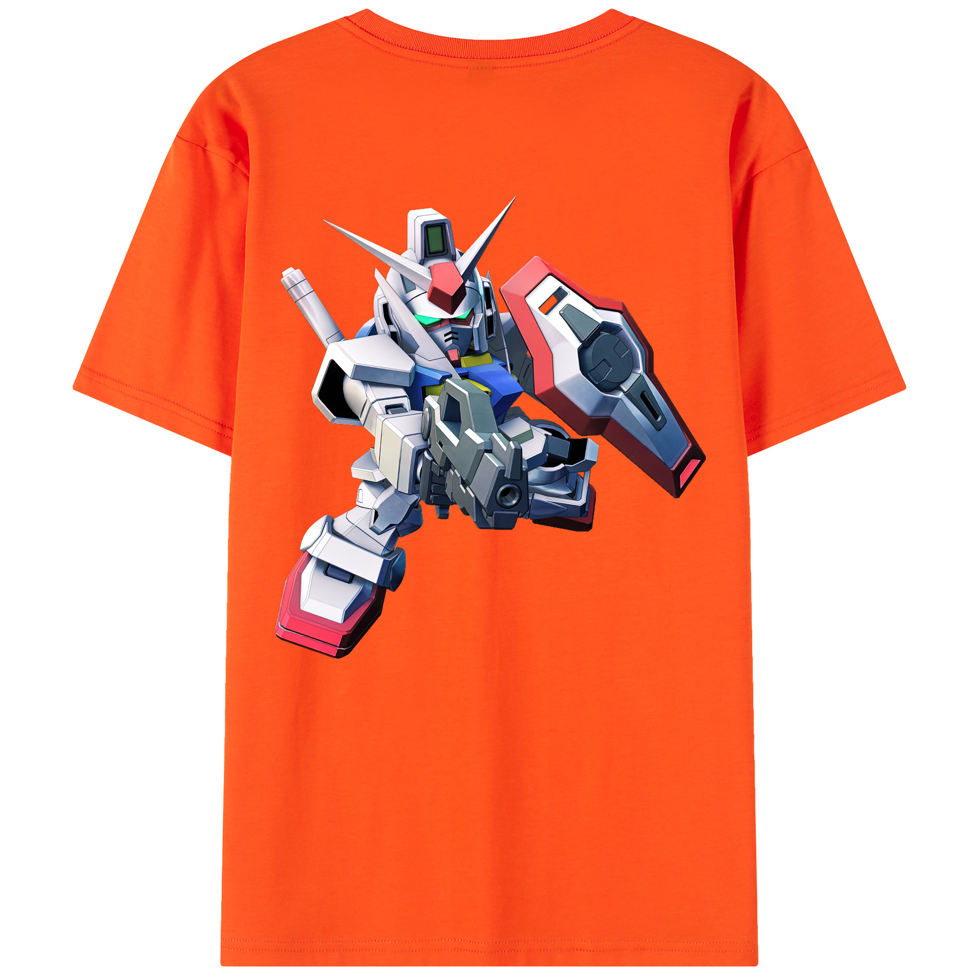 （画像用） 機動戦士ガンダム Mobile Suit Gundam 綿100％半袖Tシャツ（背面プリント）