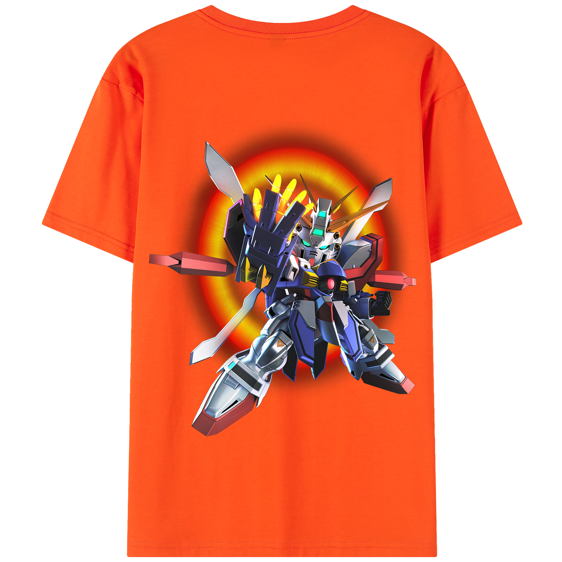 （画像用） 機動戦士ガンダム Mobile Suit Gundam 綿100％半袖Tシャツ（背面プリント）