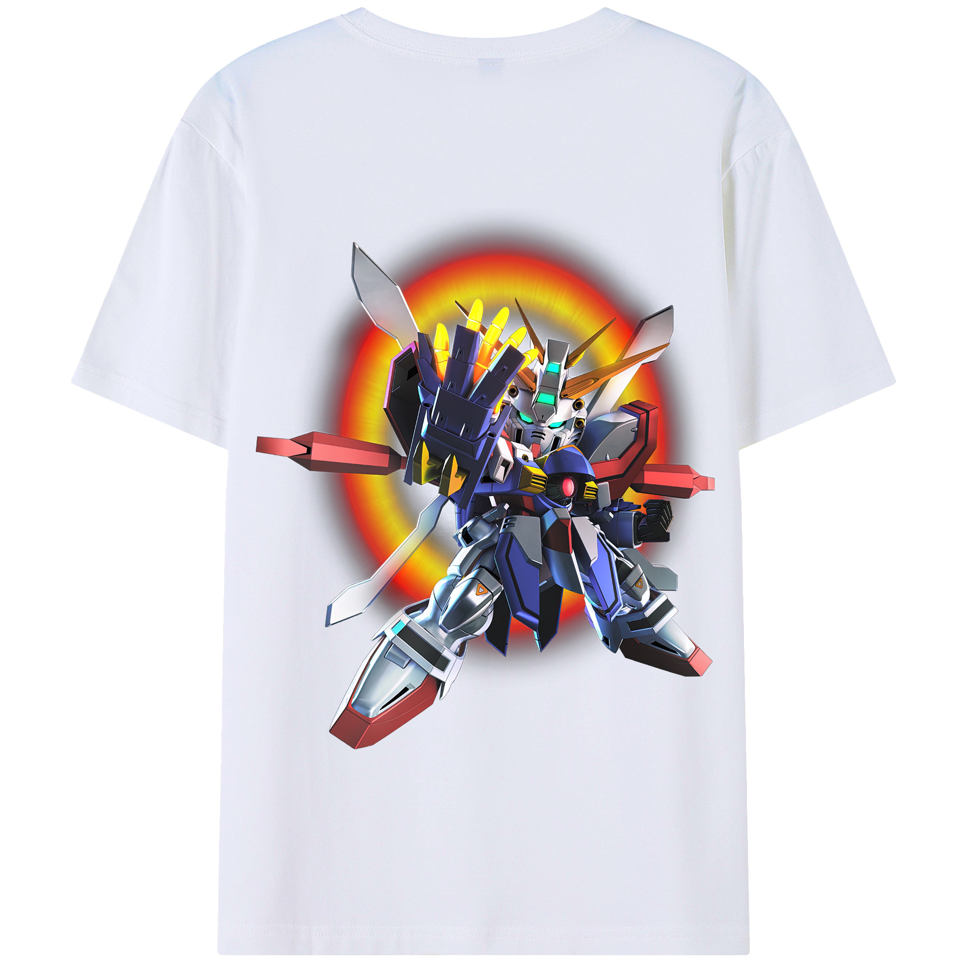 （画像用） 機動戦士ガンダム Mobile Suit Gundam 綿100％半袖Tシャツ（背面プリント）
