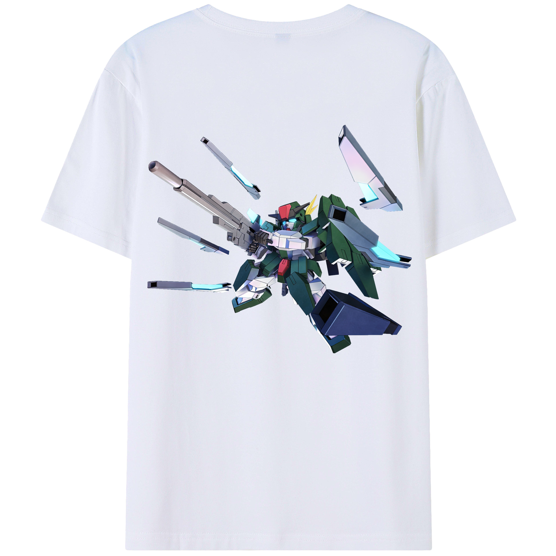 （画像用） 機動戦士ガンダム Mobile Suit Gundam 綿100％半袖Tシャツ（背面プリント）