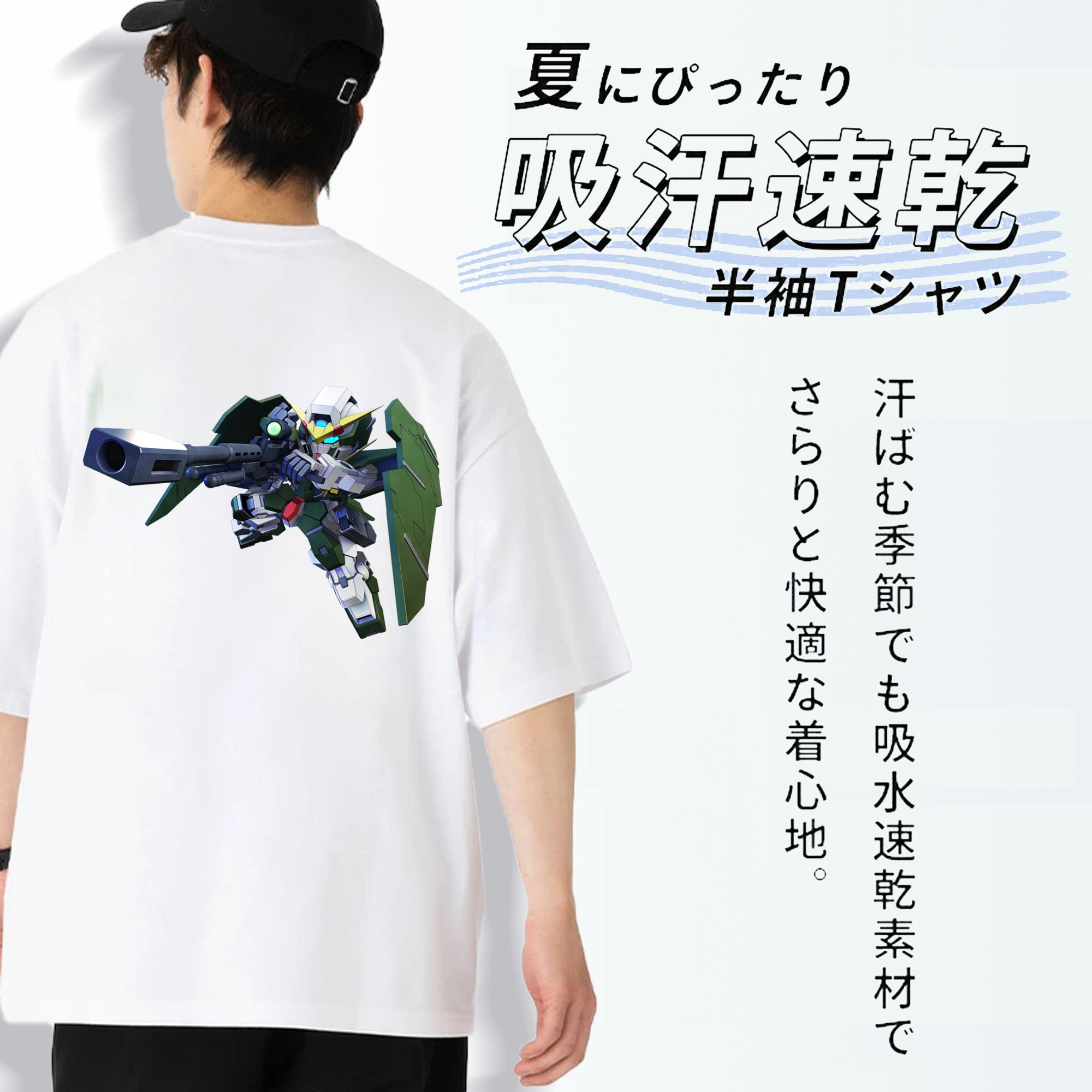 機動戦士ガンダム Mobile Suit Gundam 綿100％半袖Tシャツ（背面プリント）