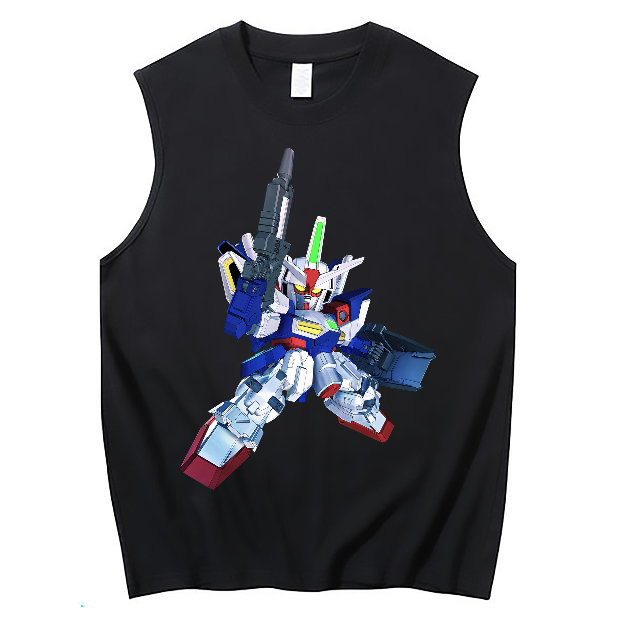 （画像用） 機動戦士ガンダム Mobile Suit Gundam コットン100％タンクトップ（フロントプリント）