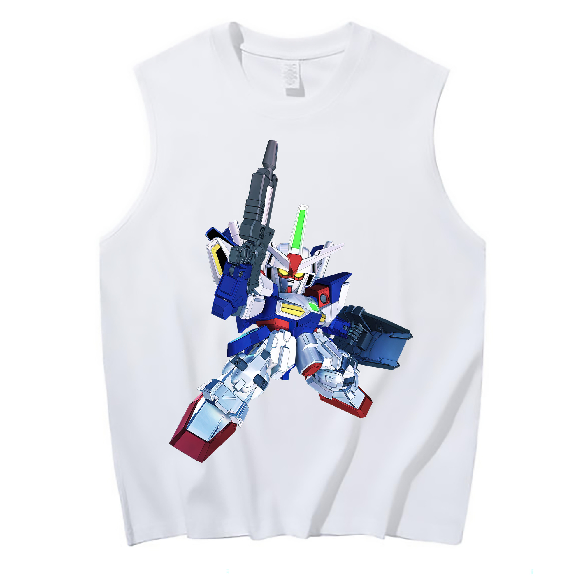 （画像用） 機動戦士ガンダム Mobile Suit Gundam コットン100％タンクトップ（フロントプリント）
