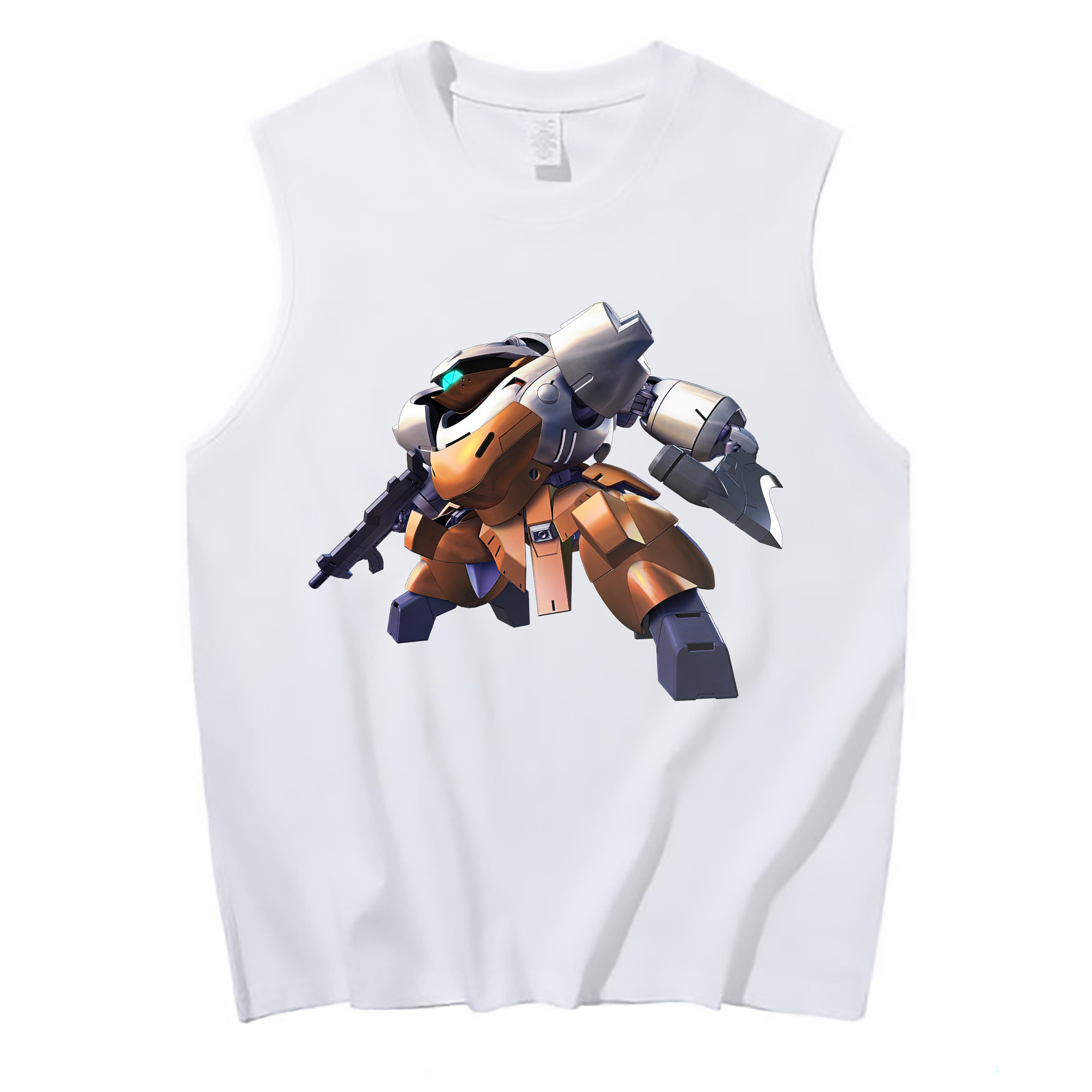 （画像用） 機動戦士ガンダム Mobile Suit Gundam コットン100％タンクトップ（フロントプリント）