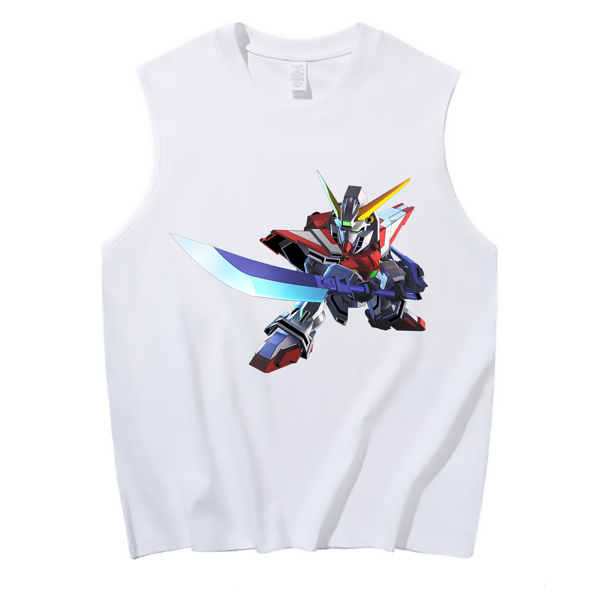 （画像用） 機動戦士ガンダム Mobile Suit Gundam コットン100％タンクトップ（フロントプリント）