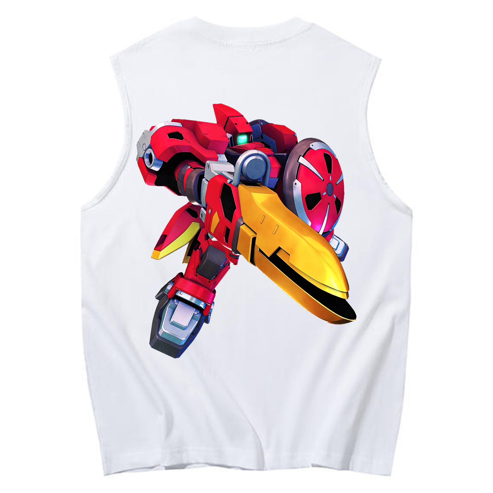（画像用） 機動戦士ガンダム Mobile Suit Gundam コットン100％タンクトップ（背面プリント）
