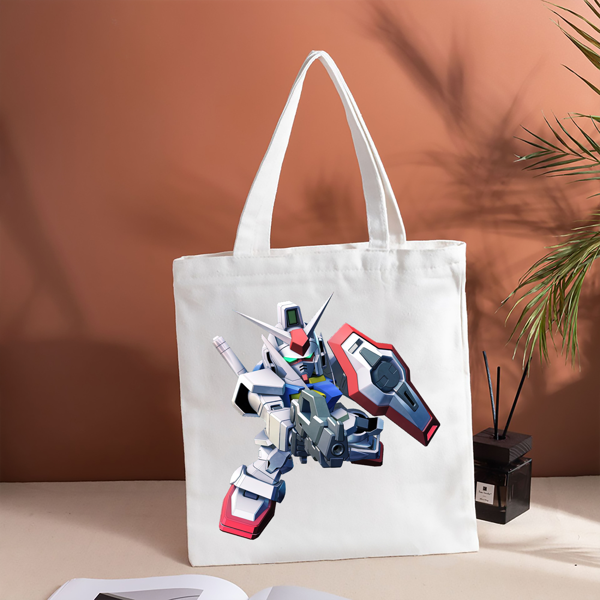 機動戦士ガンダム Mobile Suit Gundam 縦型キャンバス生地手提げバッグ　トートバッグ