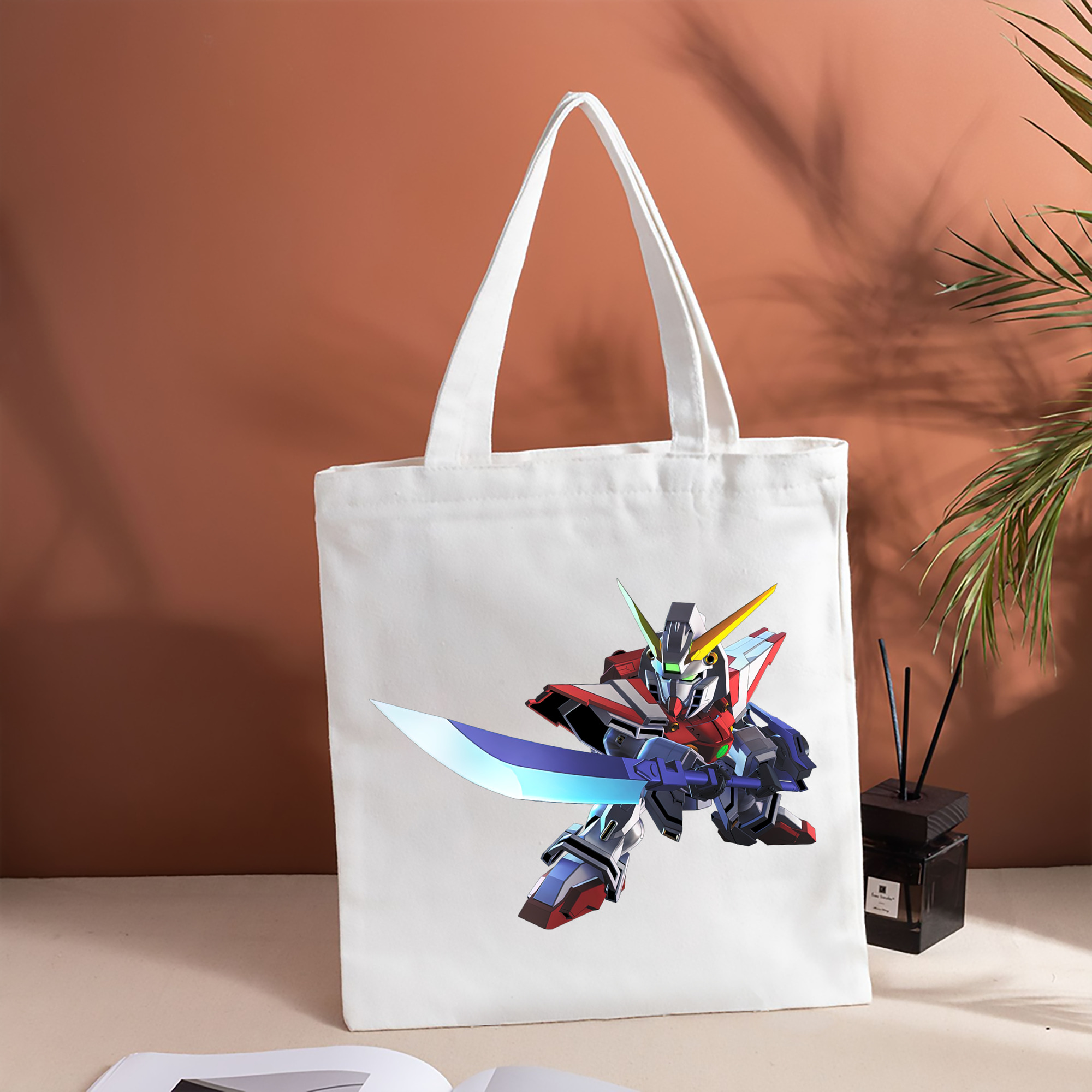 機動戦士ガンダム Mobile Suit Gundam 縦型キャンバス生地手提げバッグ　トートバッグ