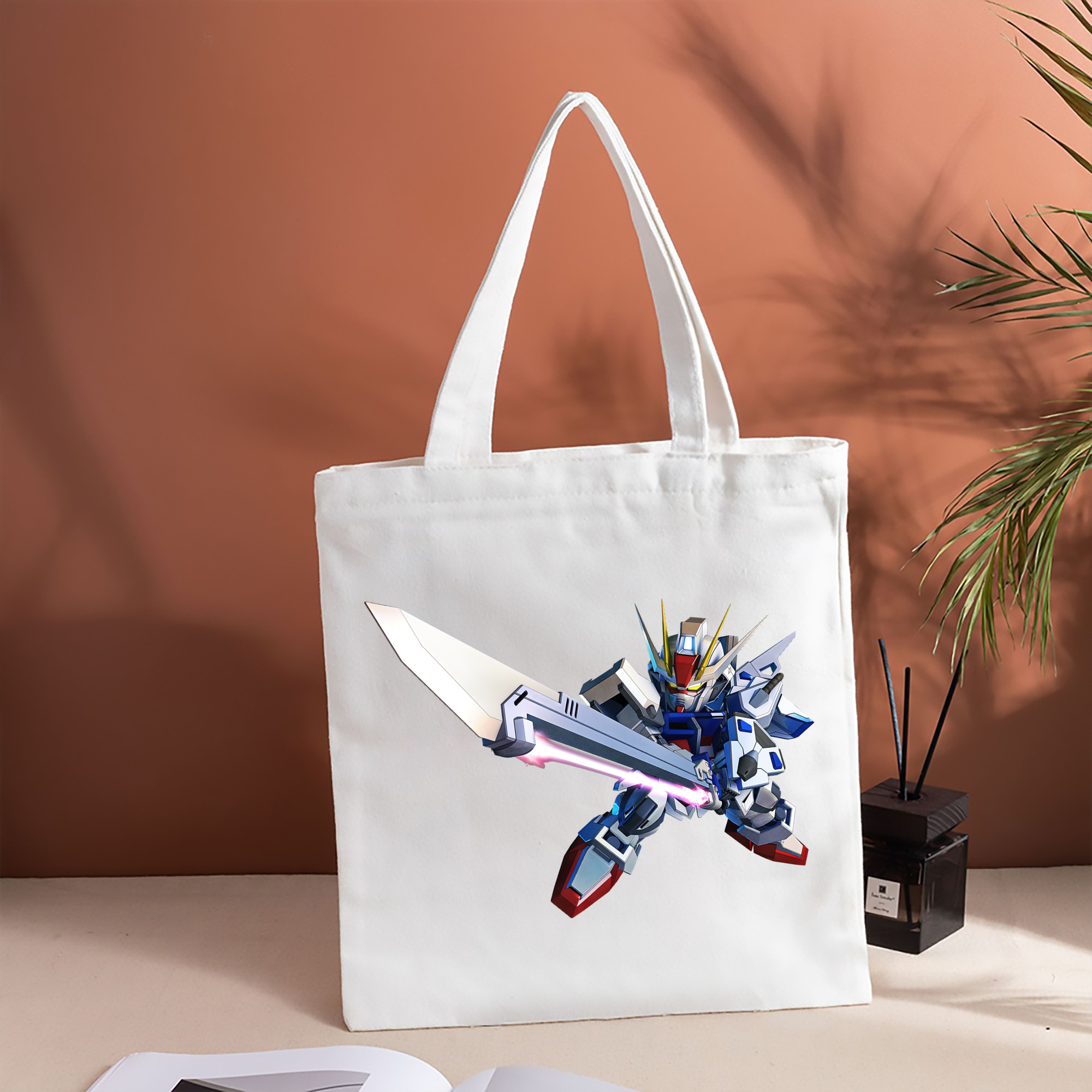 機動戦士ガンダム Mobile Suit Gundam 縦型キャンバス生地手提げバッグ　トートバッグ