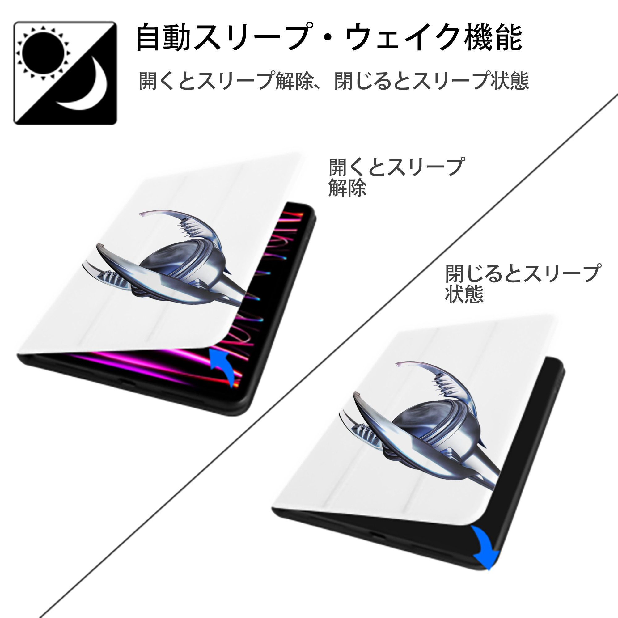 機動戦士ガンダム Mobile Suit Gundam IPad ケース ペン収納付き 三つ折りスタンド PUレザー×シリコン 対応機種9.5/10.5/10.9インチ