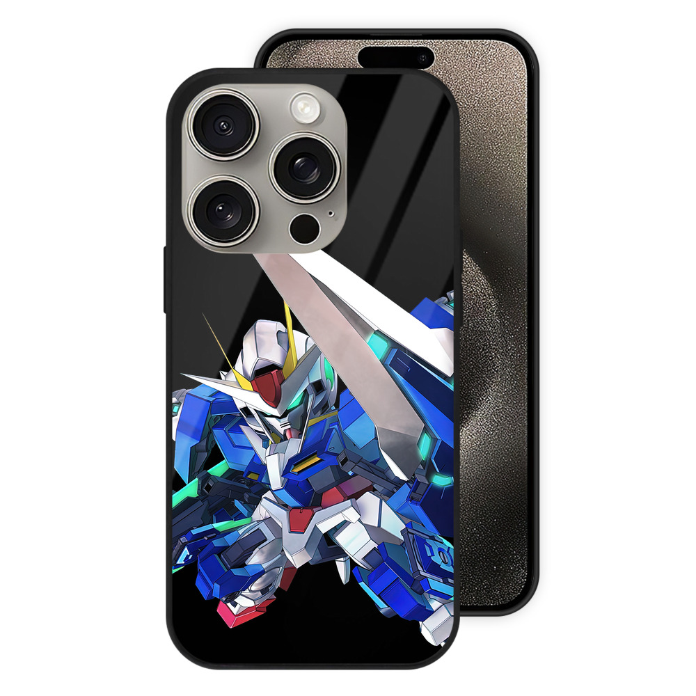 （画像用） 機動戦士ガンダム Mobile Suit Gundam 【iPhone15Pro対応】スマホケース 耐衝撃＆黄変防止 背面ガラス