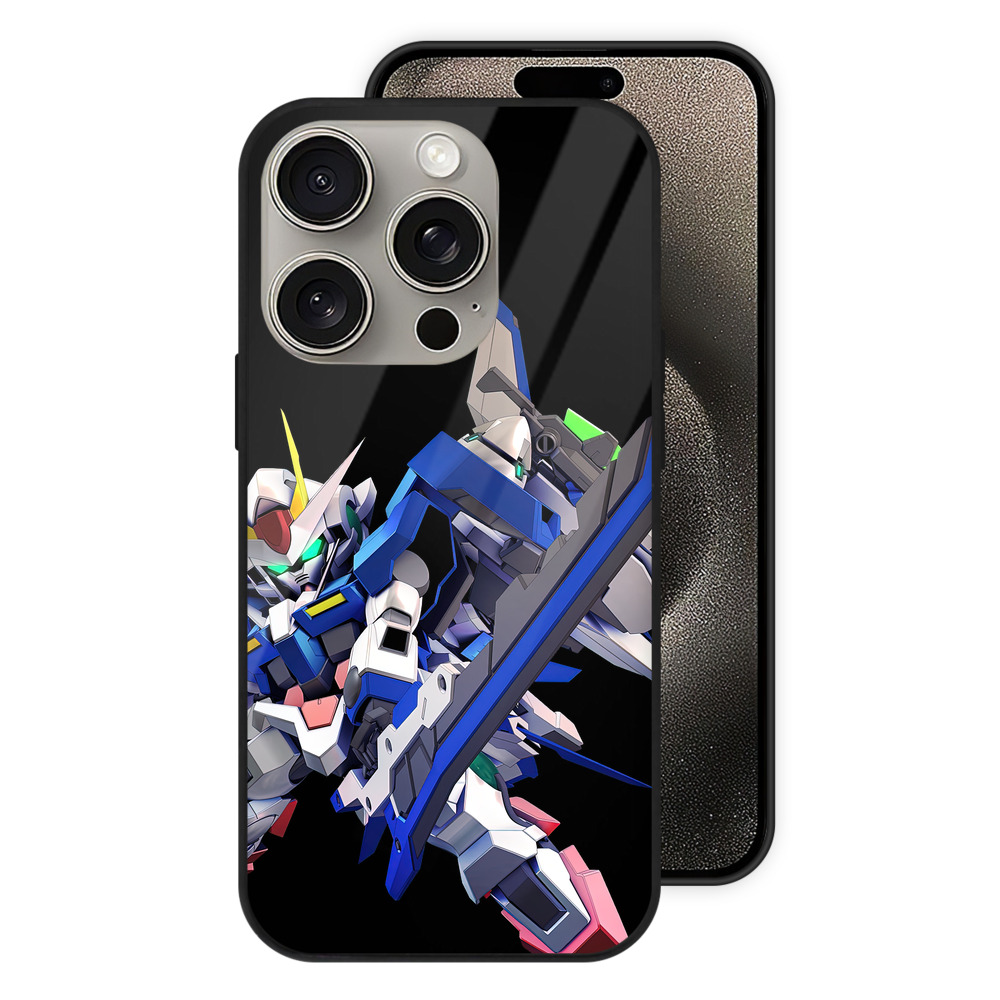 （画像用） 機動戦士ガンダム Mobile Suit Gundam 【iPhone15Pro対応】スマホケース 耐衝撃＆黄変防止 背面ガラス