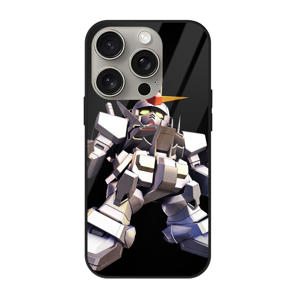 （画像用） 機動戦士ガンダム Mobile Suit Gundam 【iPhone15Pro対応】スマホケース 耐衝撃＆黄変防止 背面ガラス