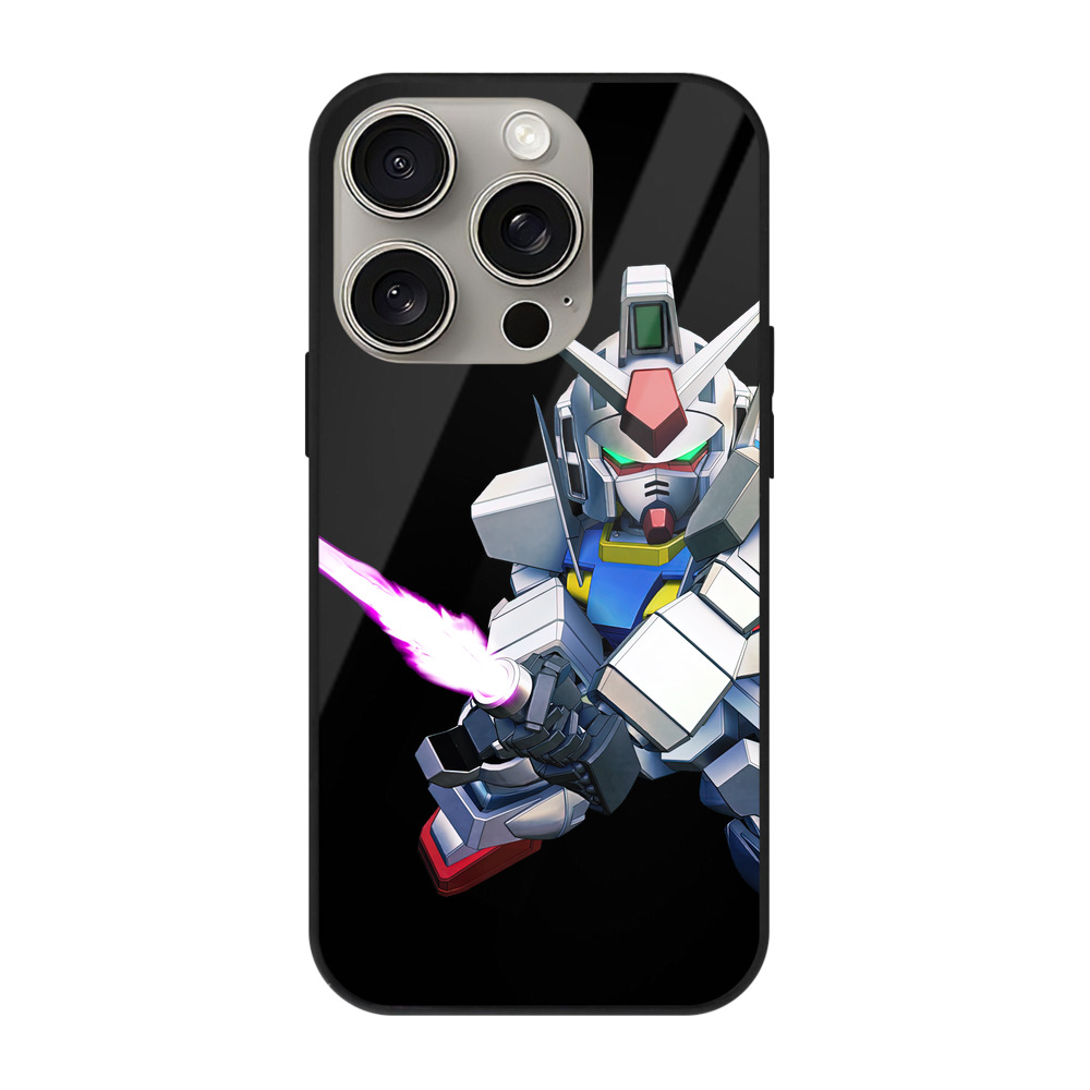 （画像用） 機動戦士ガンダム Mobile Suit Gundam 【iPhone15Pro対応】スマホケース 耐衝撃＆黄変防止 背面ガラス