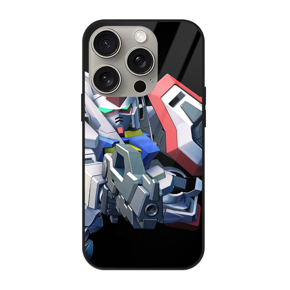 （画像用） 機動戦士ガンダム Mobile Suit Gundam 【iPhone15Pro対応】スマホケース 耐衝撃＆黄変防止 背面ガラス