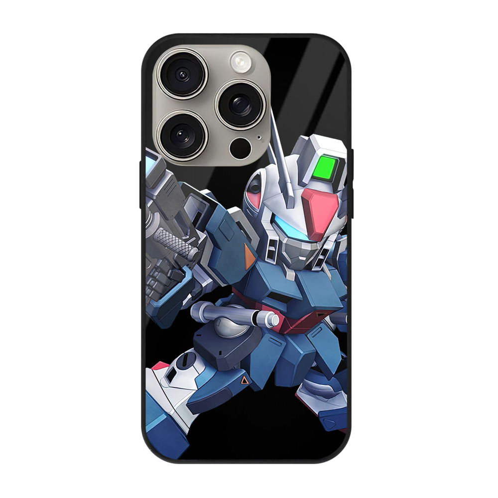 （画像用） 機動戦士ガンダム Mobile Suit Gundam 【iPhone15Pro対応】スマホケース 耐衝撃＆黄変防止 背面ガラス