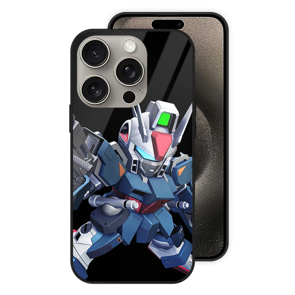 （画像用） 機動戦士ガンダム Mobile Suit Gundam 【iPhone15Pro対応】スマホケース 耐衝撃＆黄変防止 背面ガラス
