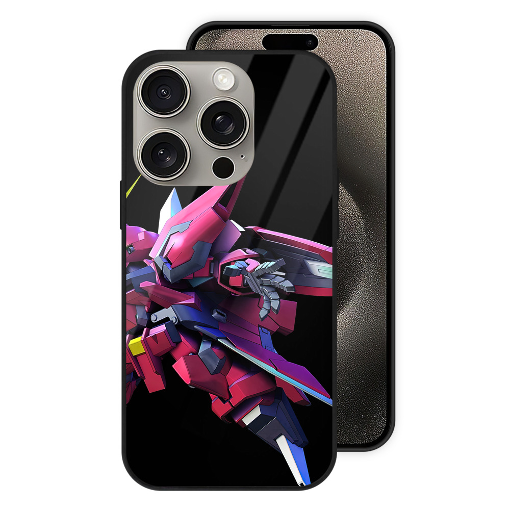（画像用） 機動戦士ガンダム Mobile Suit Gundam 【iPhone15Pro対応】スマホケース 耐衝撃＆黄変防止 背面ガラス