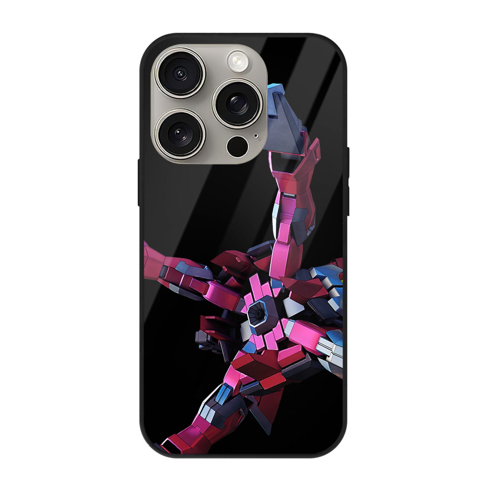 （画像用） 機動戦士ガンダム Mobile Suit Gundam 【iPhone15Pro対応】スマホケース 耐衝撃＆黄変防止 背面ガラス
