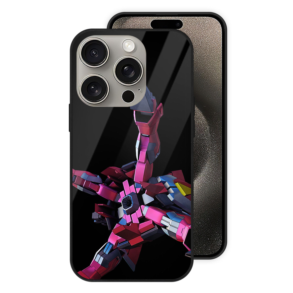 （画像用） 機動戦士ガンダム Mobile Suit Gundam 【iPhone15Pro対応】スマホケース 耐衝撃＆黄変防止 背面ガラス