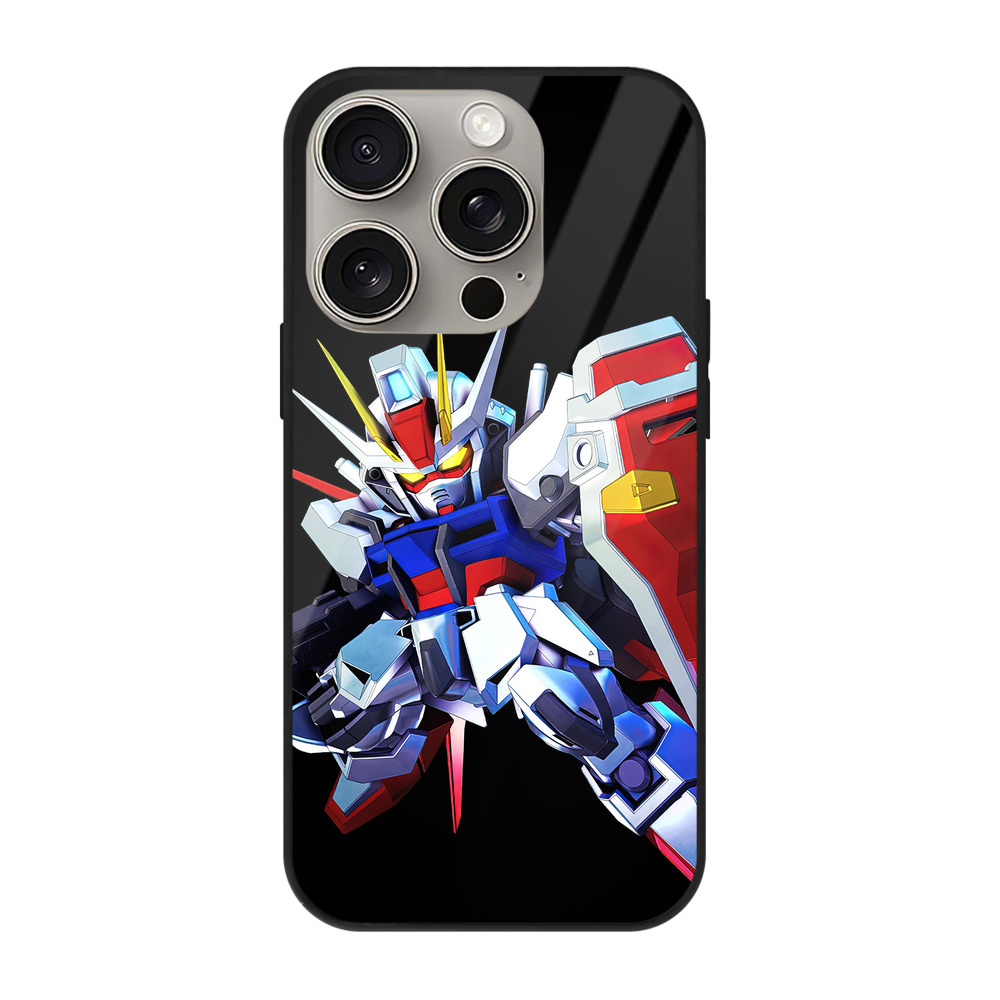 （画像用） 機動戦士ガンダム Mobile Suit Gundam 【iPhone15Pro対応】スマホケース 耐衝撃＆黄変防止 背面ガラス