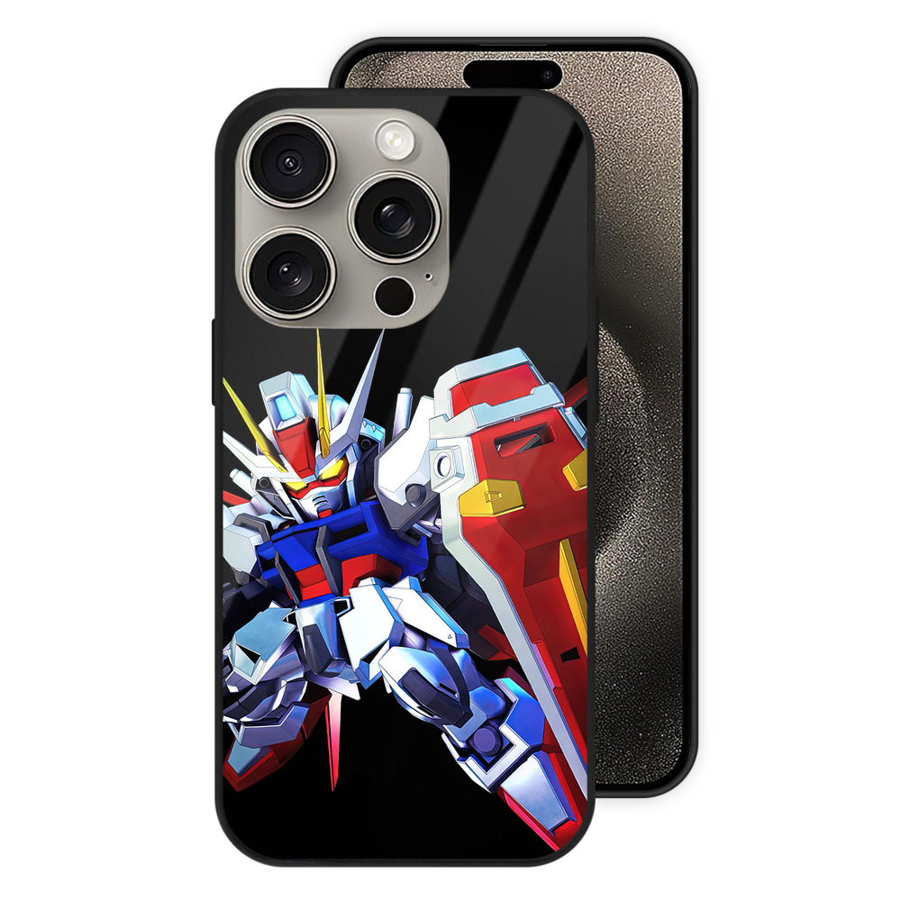 （画像用） 機動戦士ガンダム Mobile Suit Gundam 【iPhone15Pro対応】スマホケース 耐衝撃＆黄変防止 背面ガラス